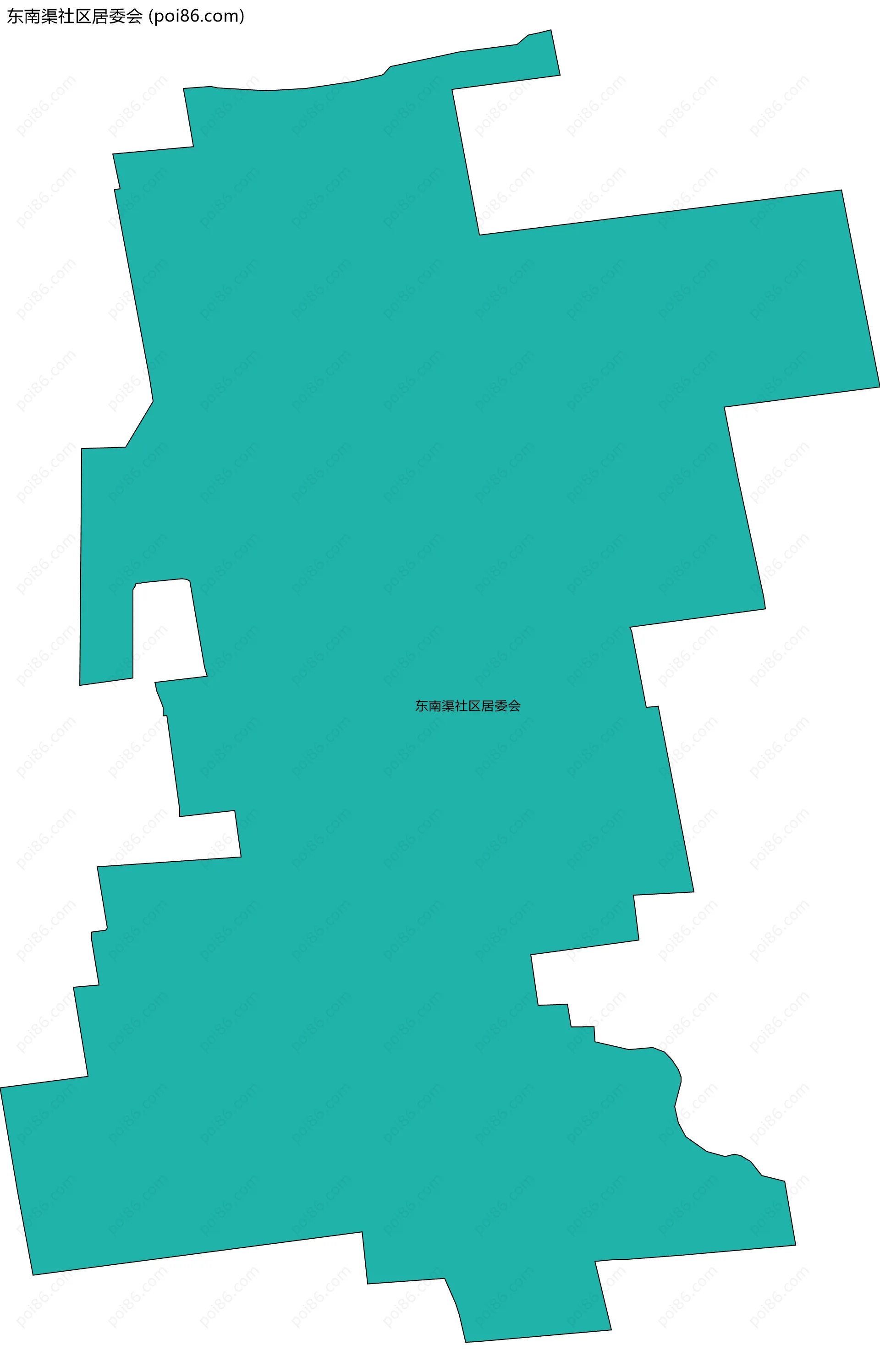东南渠社区居委会边界地图