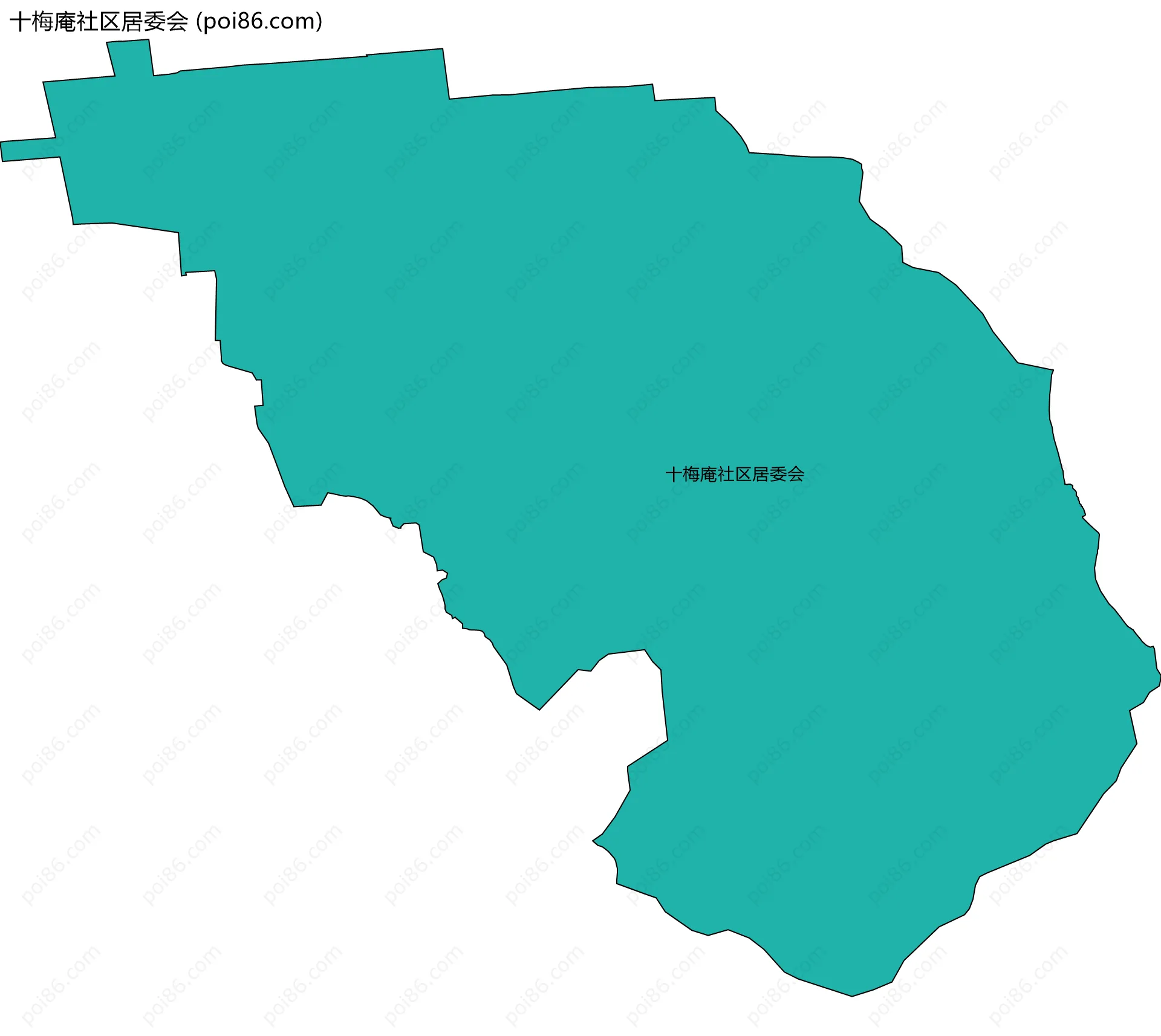 十梅庵社区居委会边界地图