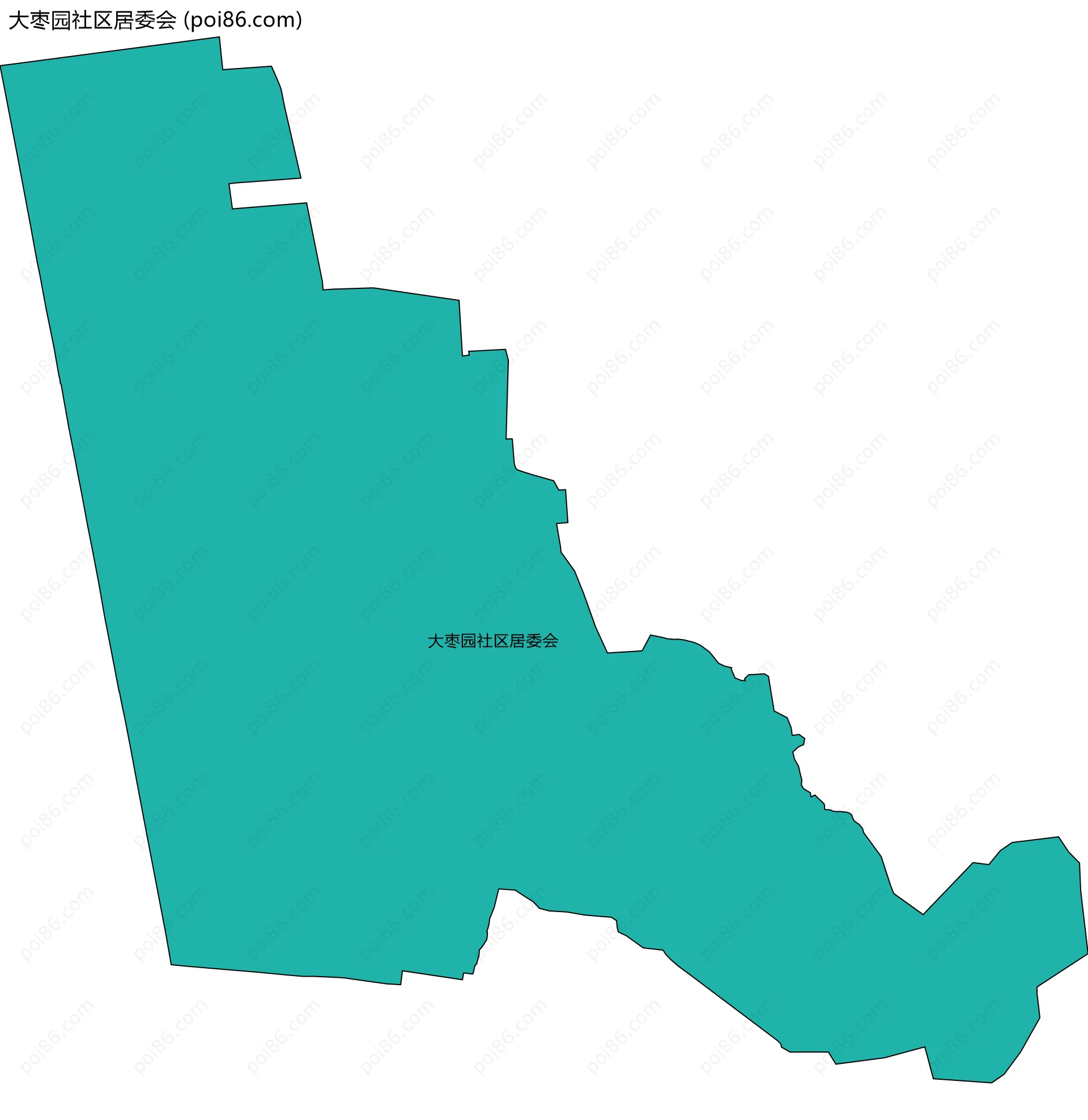 大枣园社区居委会边界地图