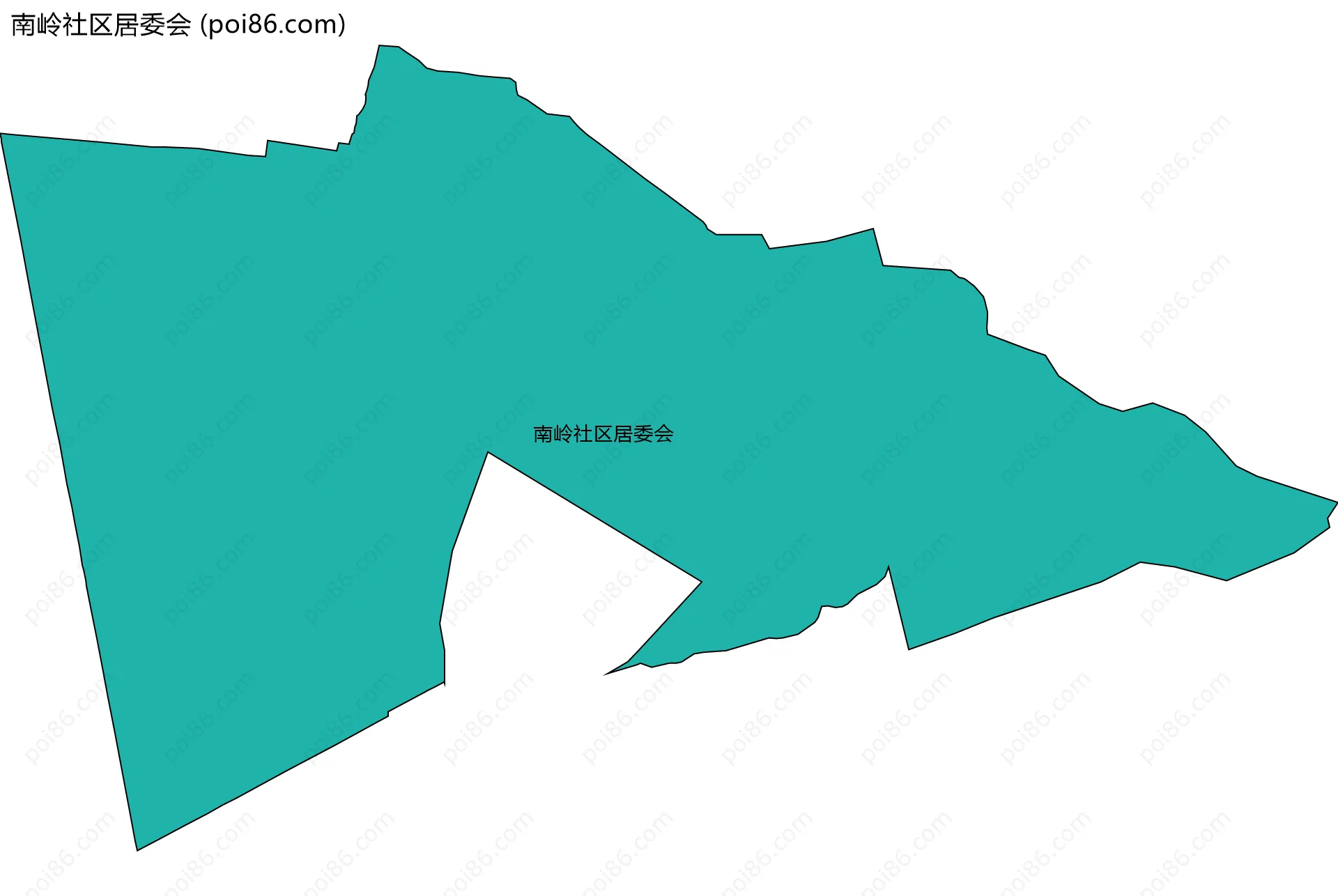 南岭社区居委会边界地图
