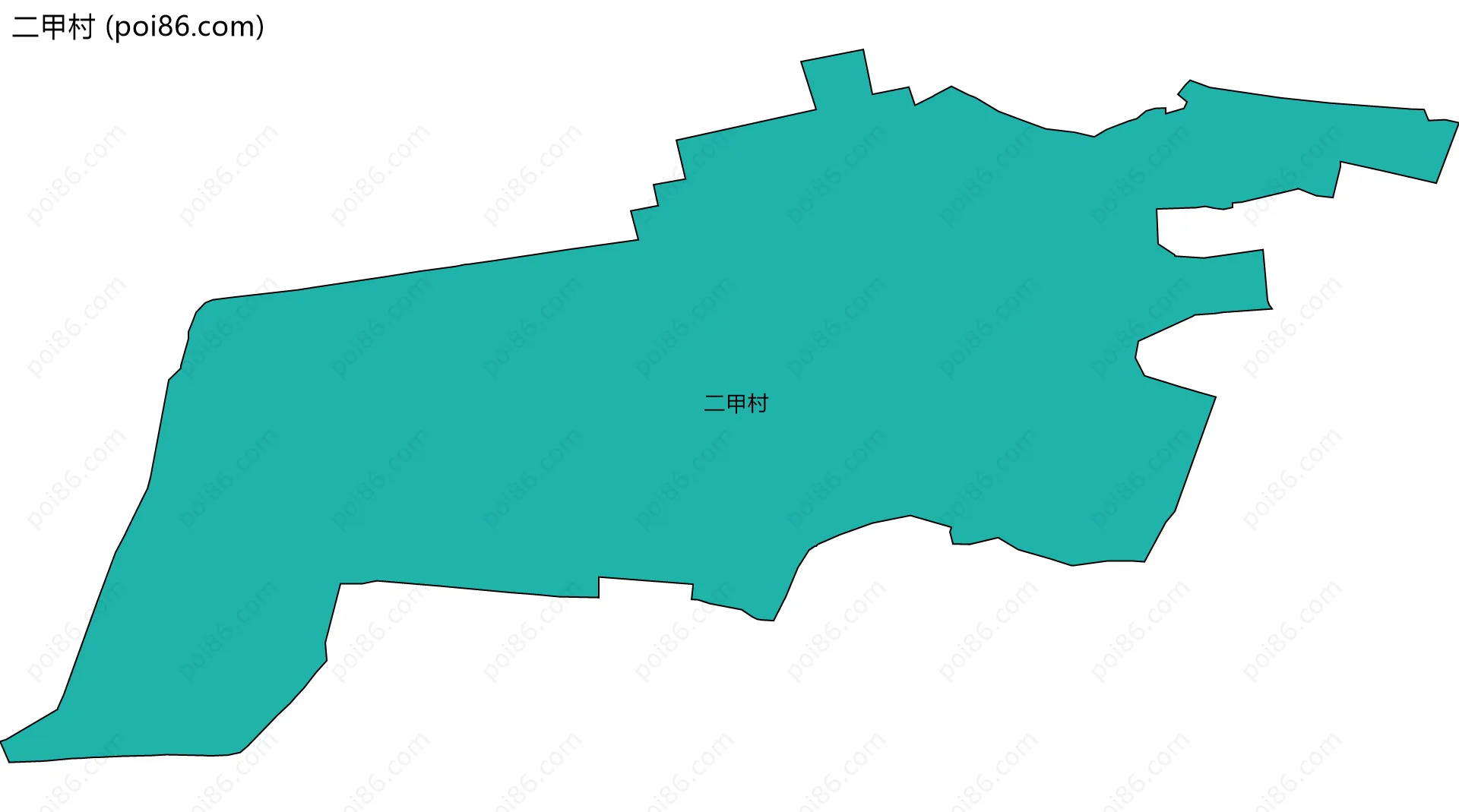二甲村边界地图