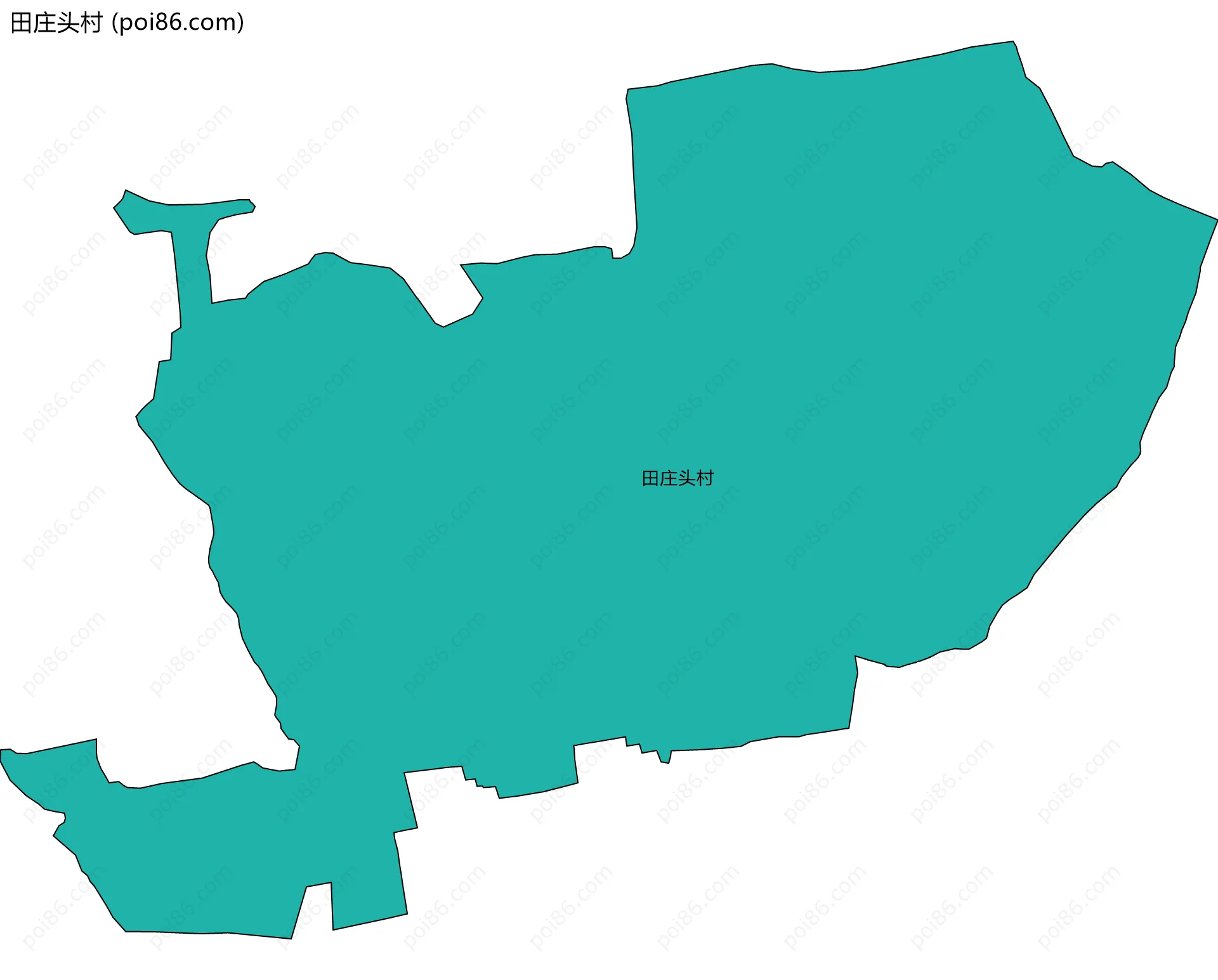田庄头村边界地图