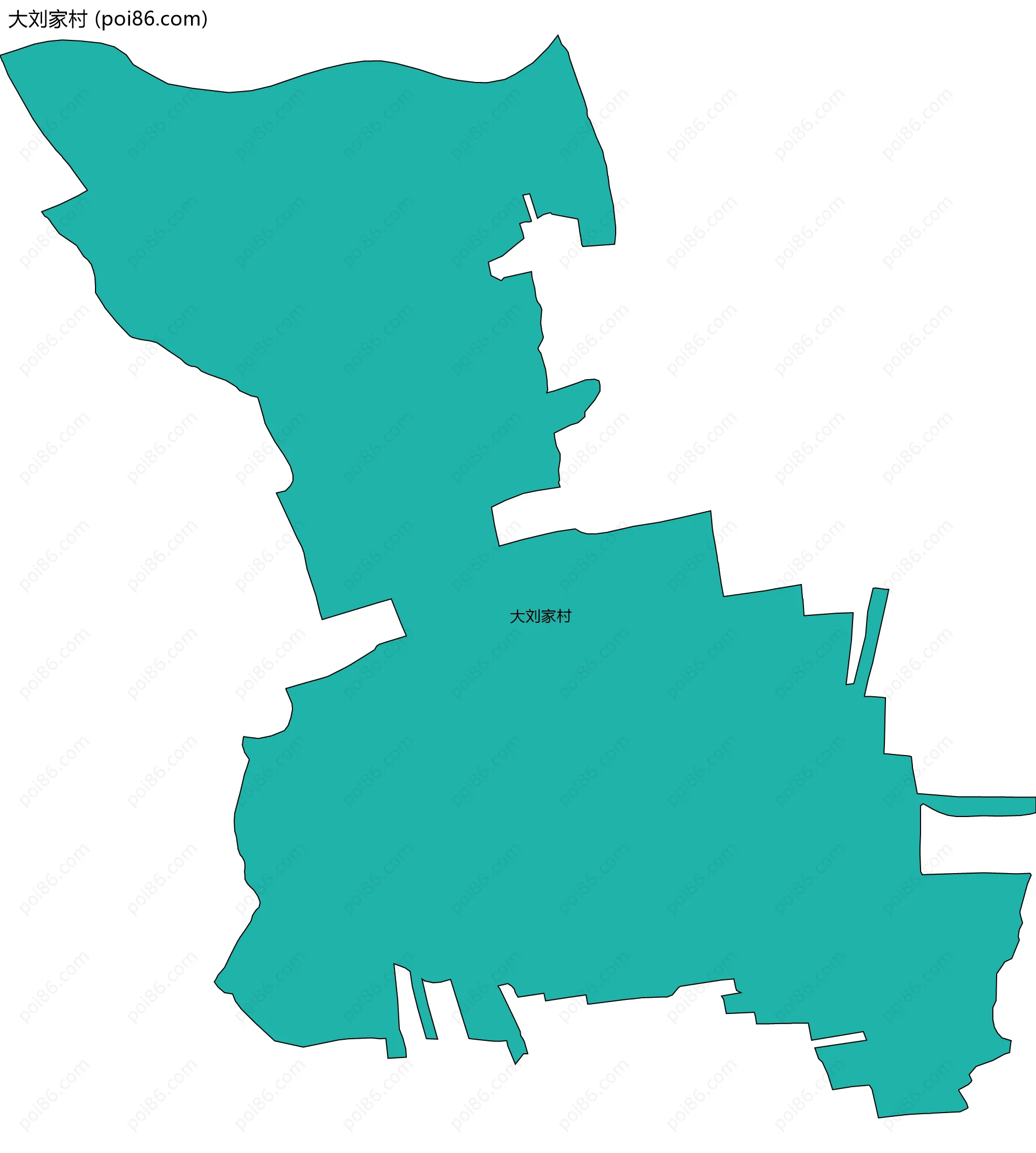 大刘家村边界地图