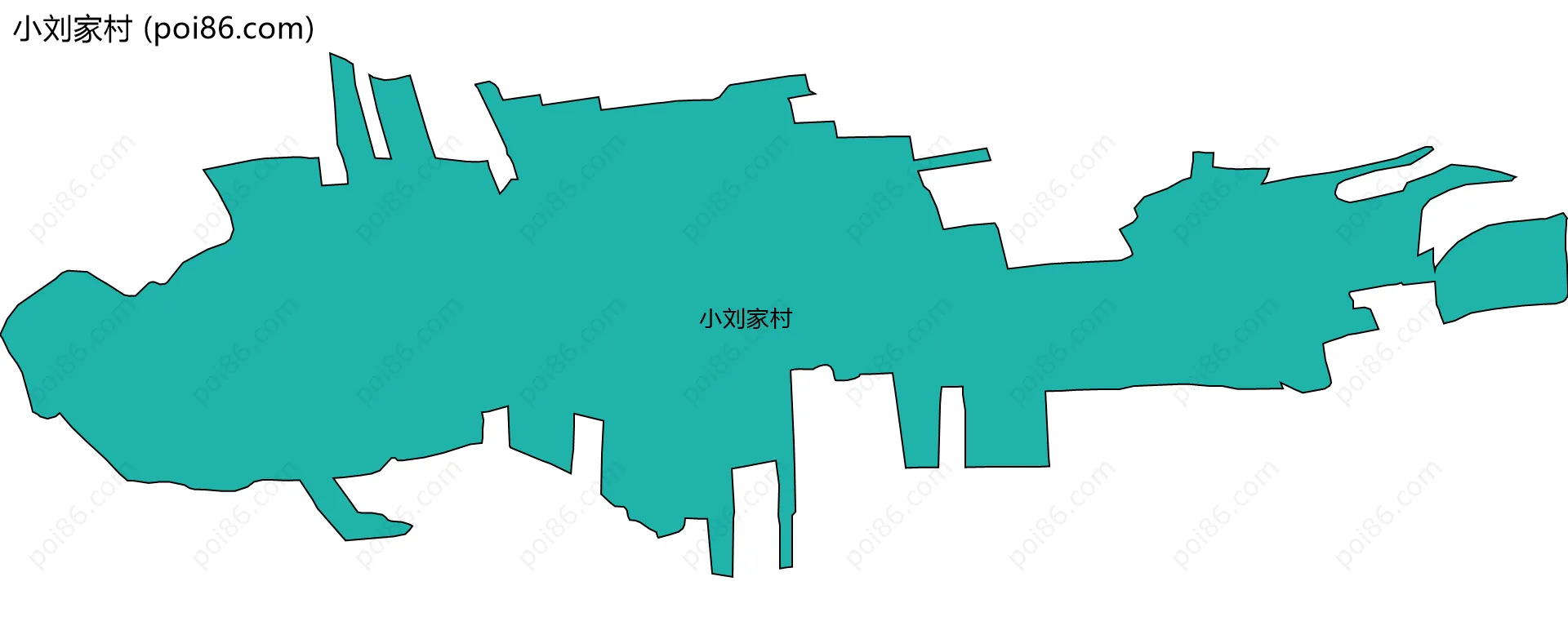 小刘家村边界地图