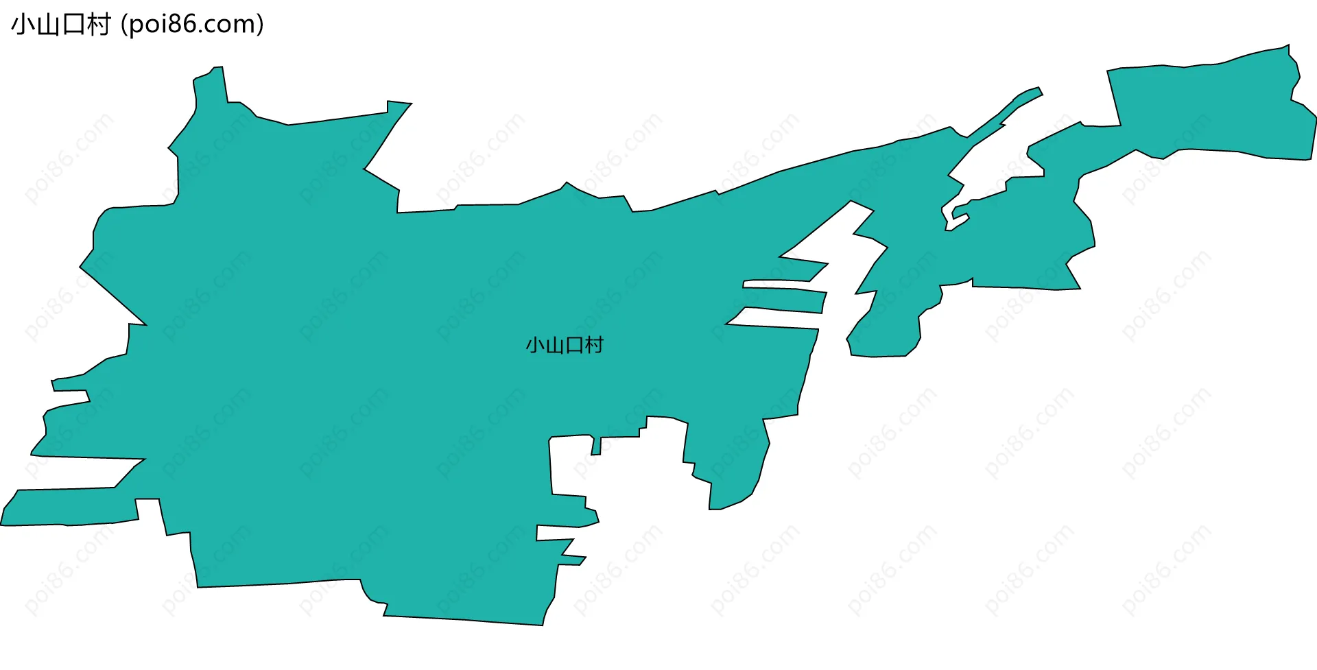 小山口村边界地图