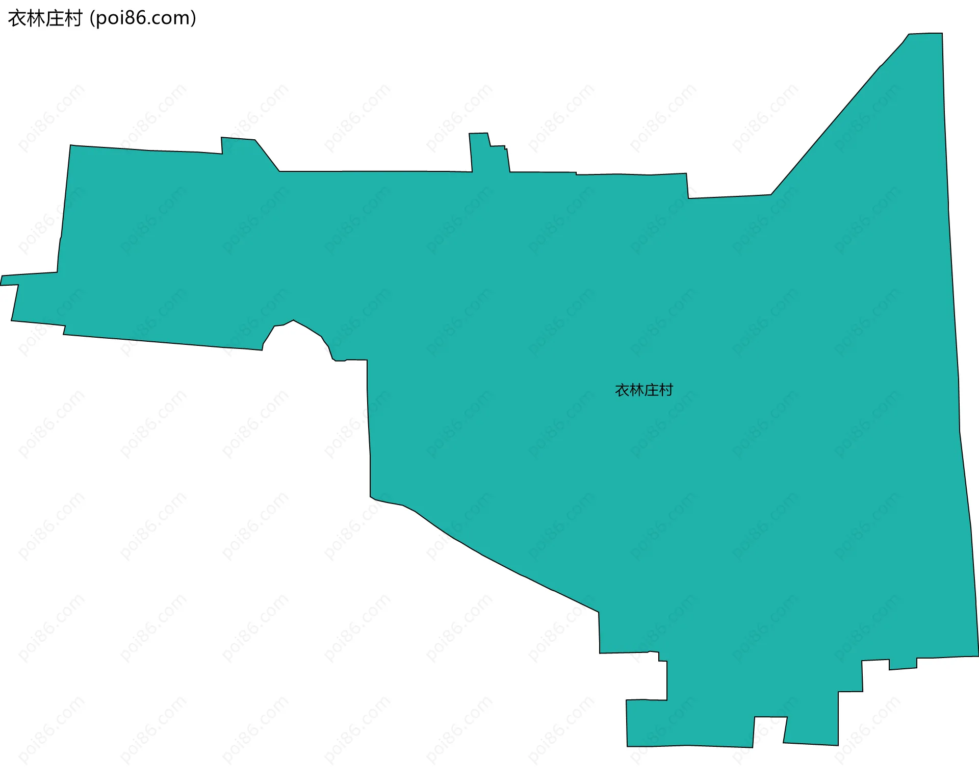 衣林庄村边界地图