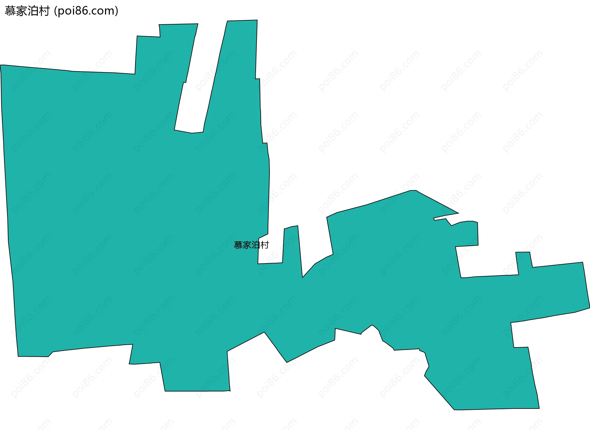 慕家泊村边界地图