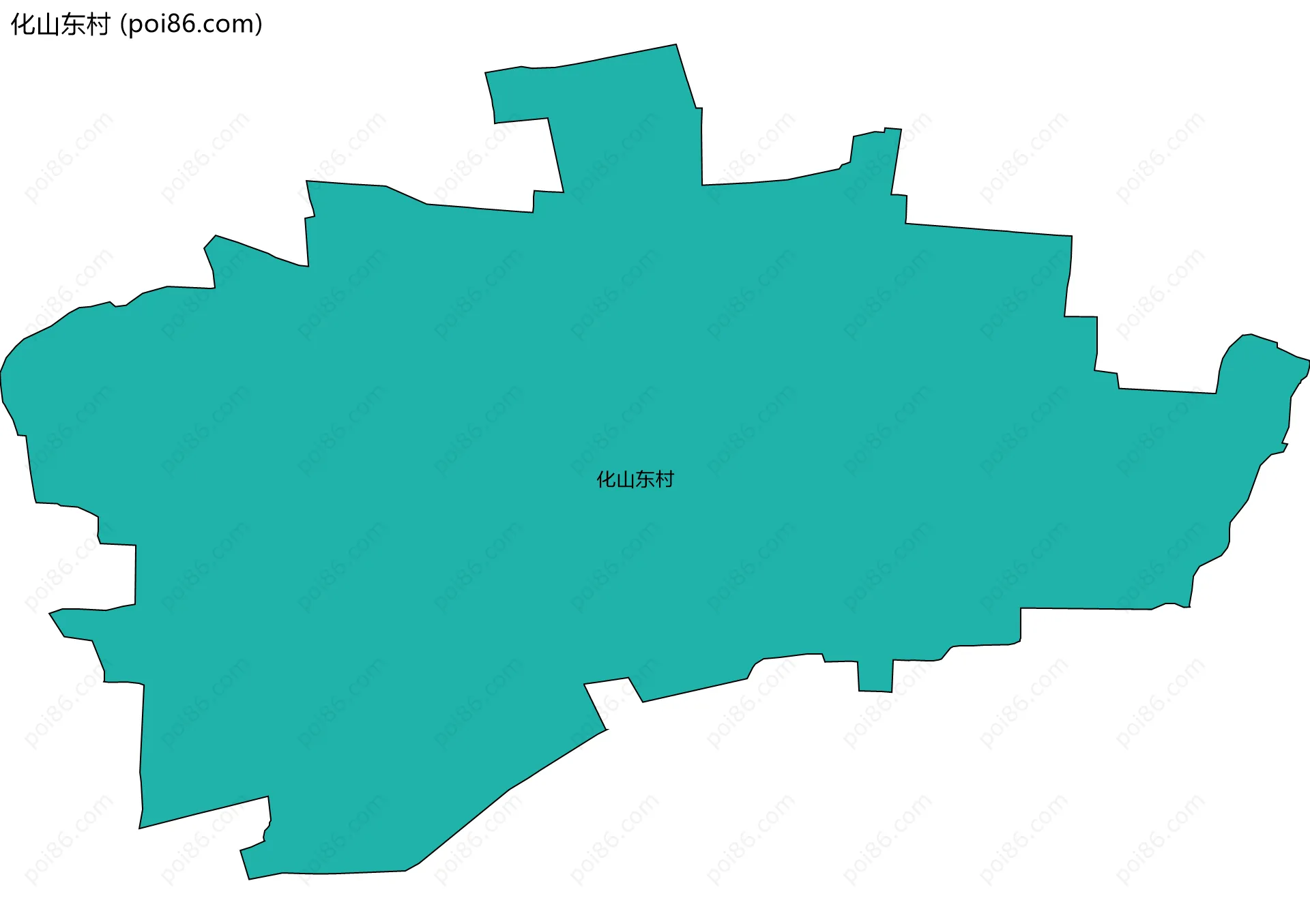 化山东村边界地图
