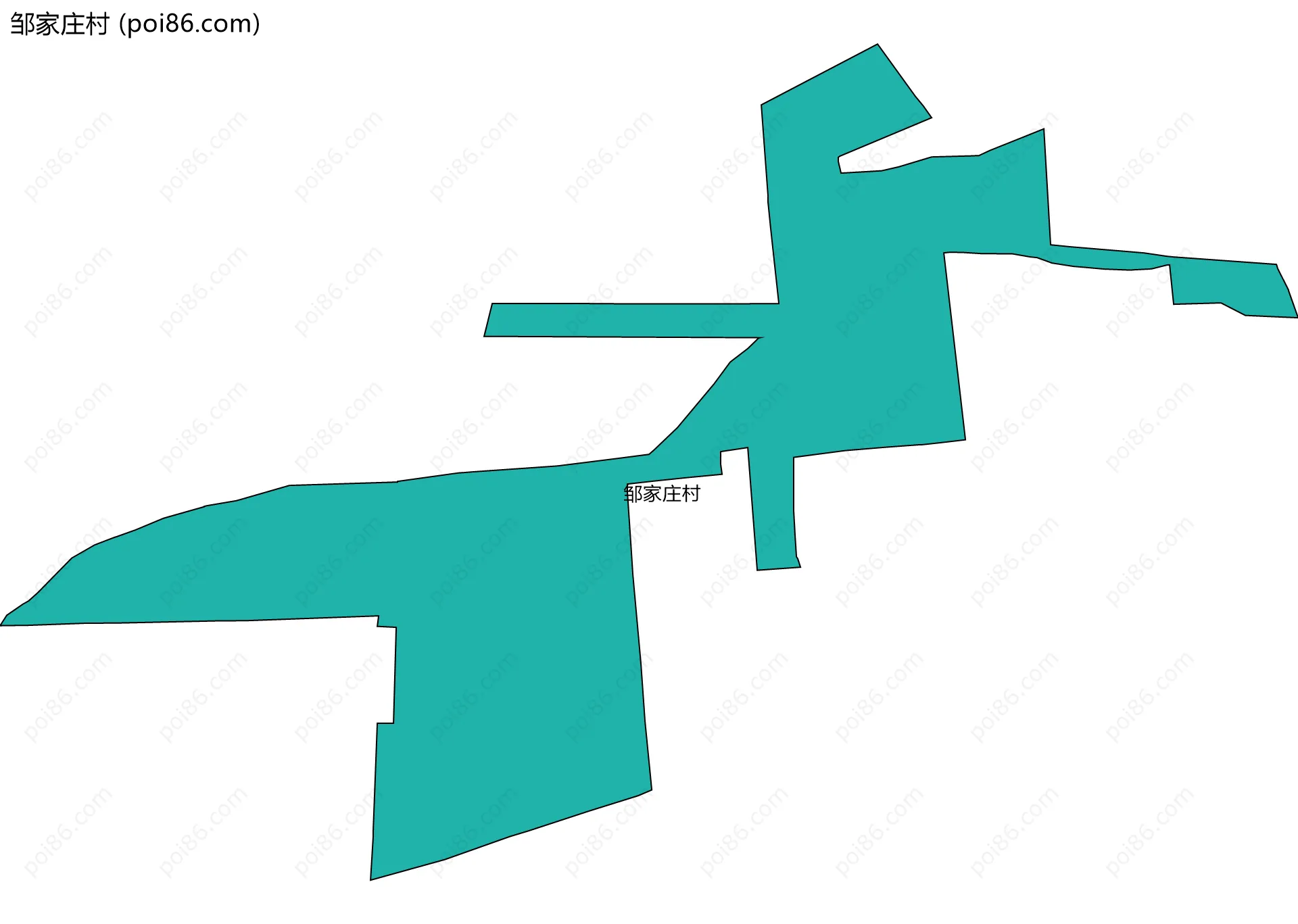 邹家庄村边界地图