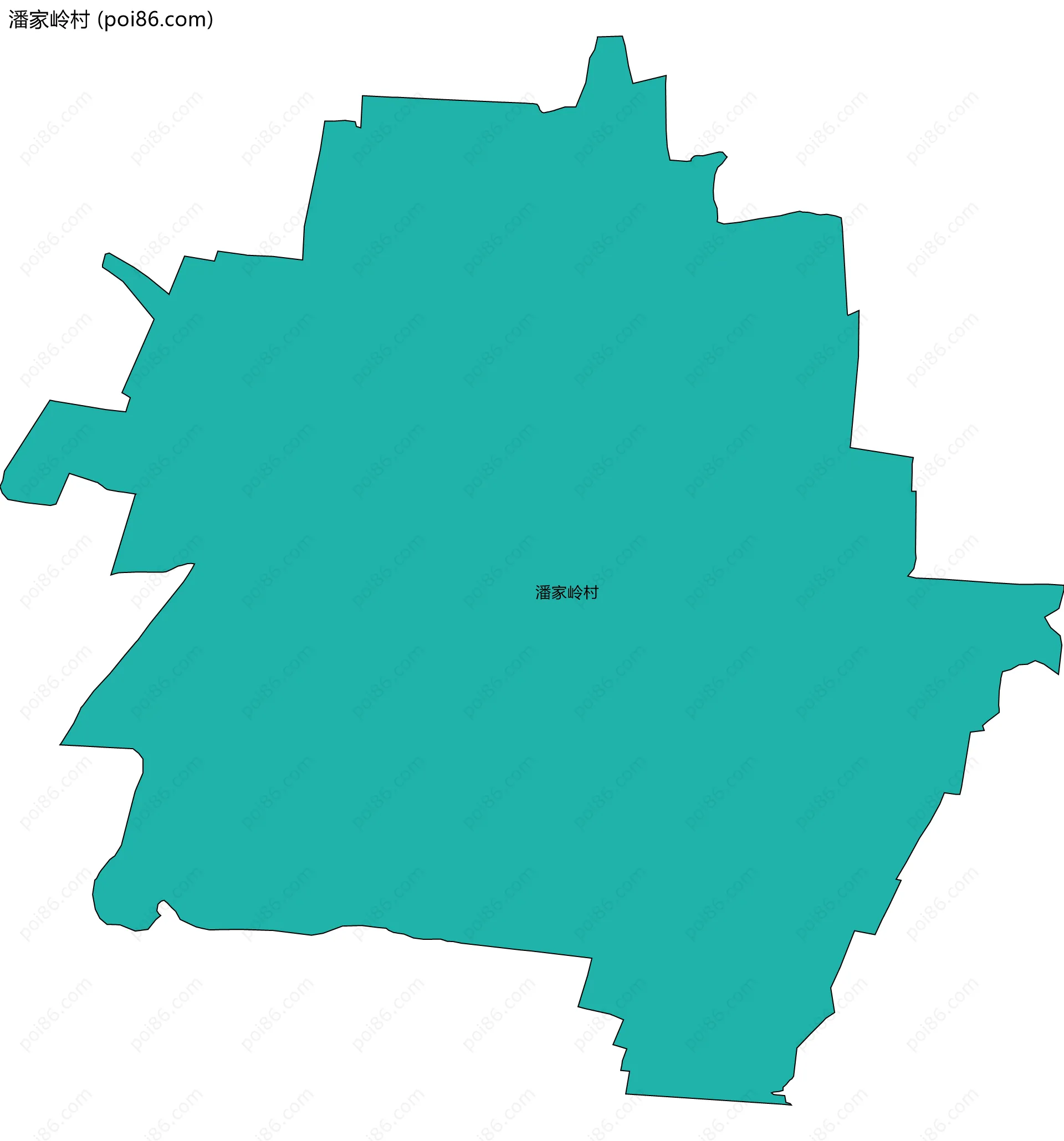 潘家岭村边界地图