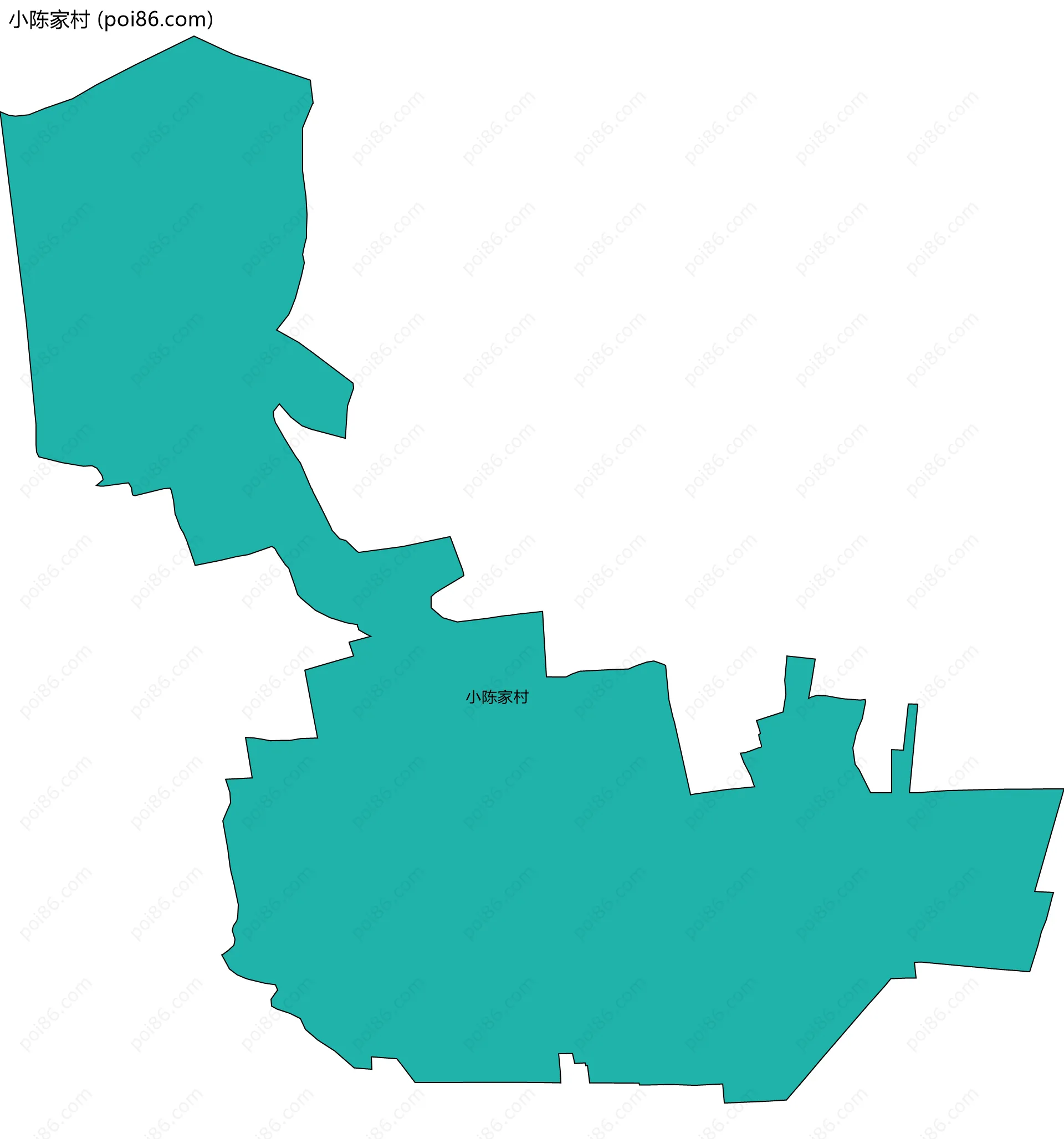 小陈家村边界地图