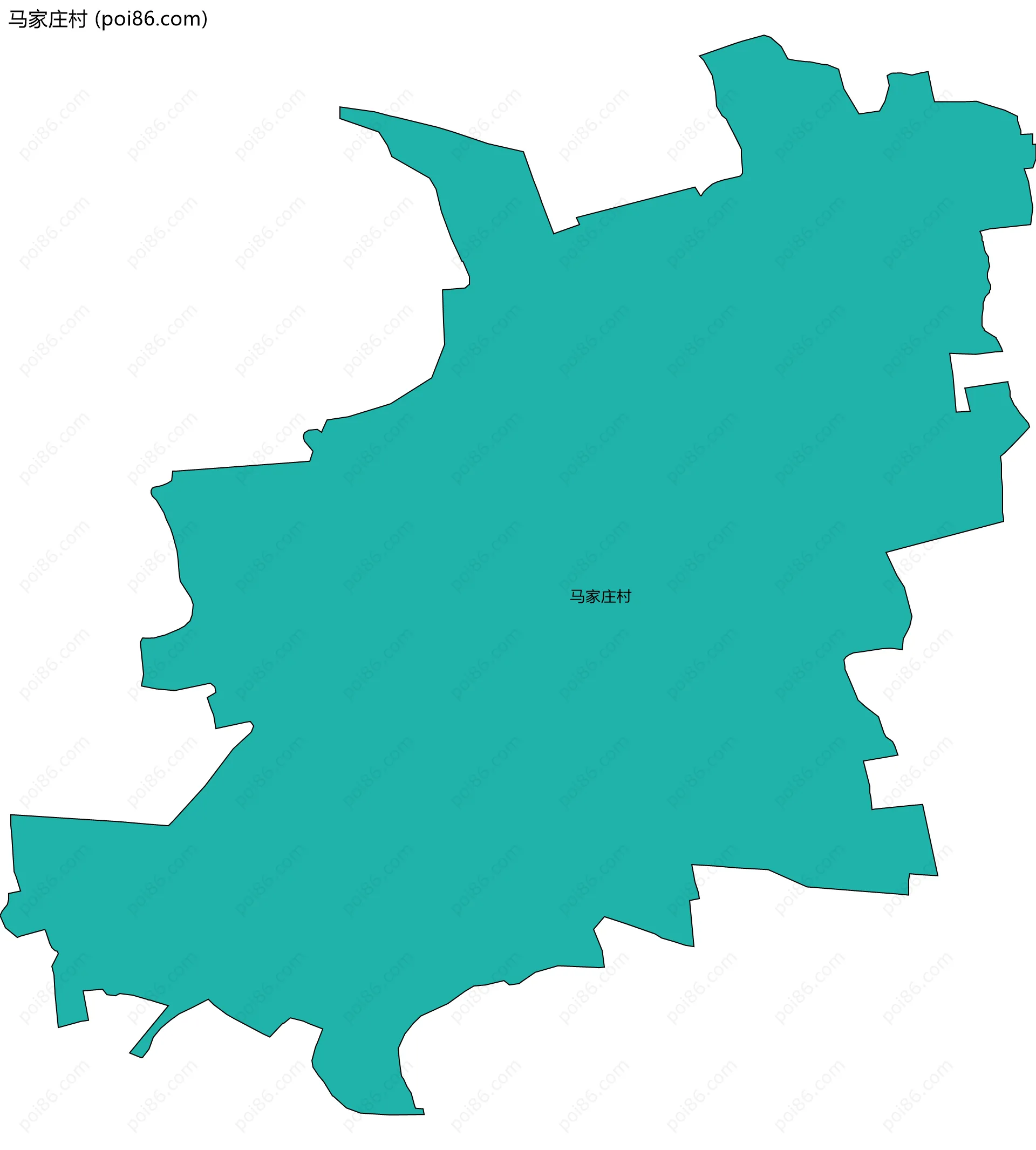 马家庄村边界地图