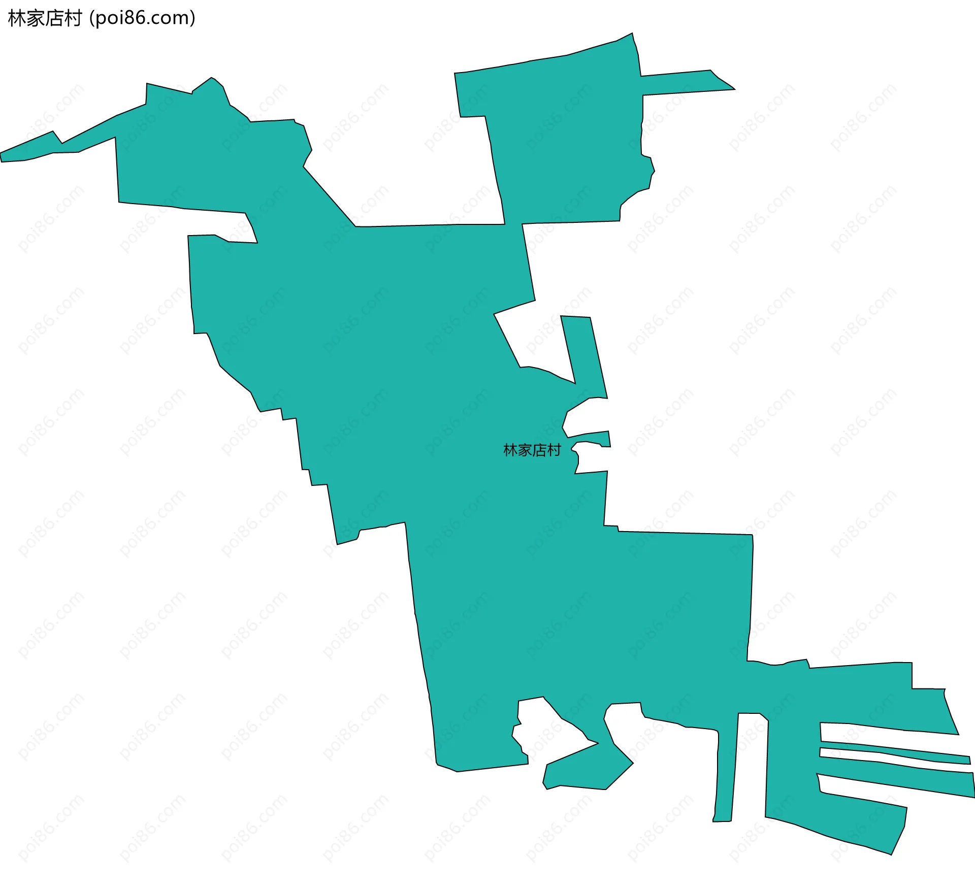 林家店村边界地图