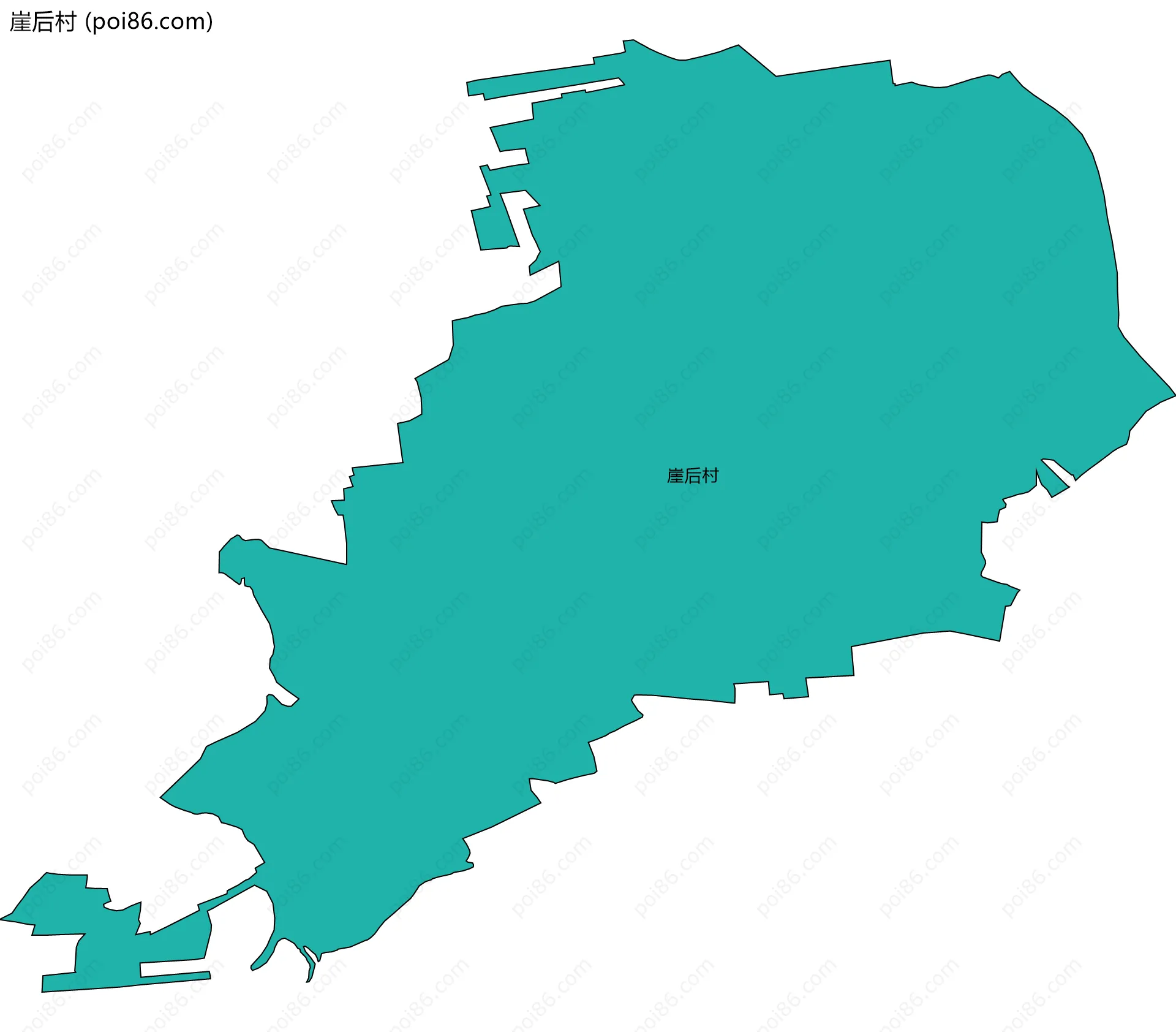 崖后村边界地图