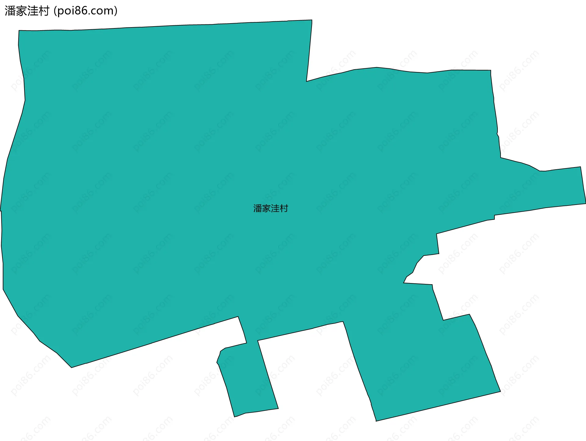 潘家洼村边界地图