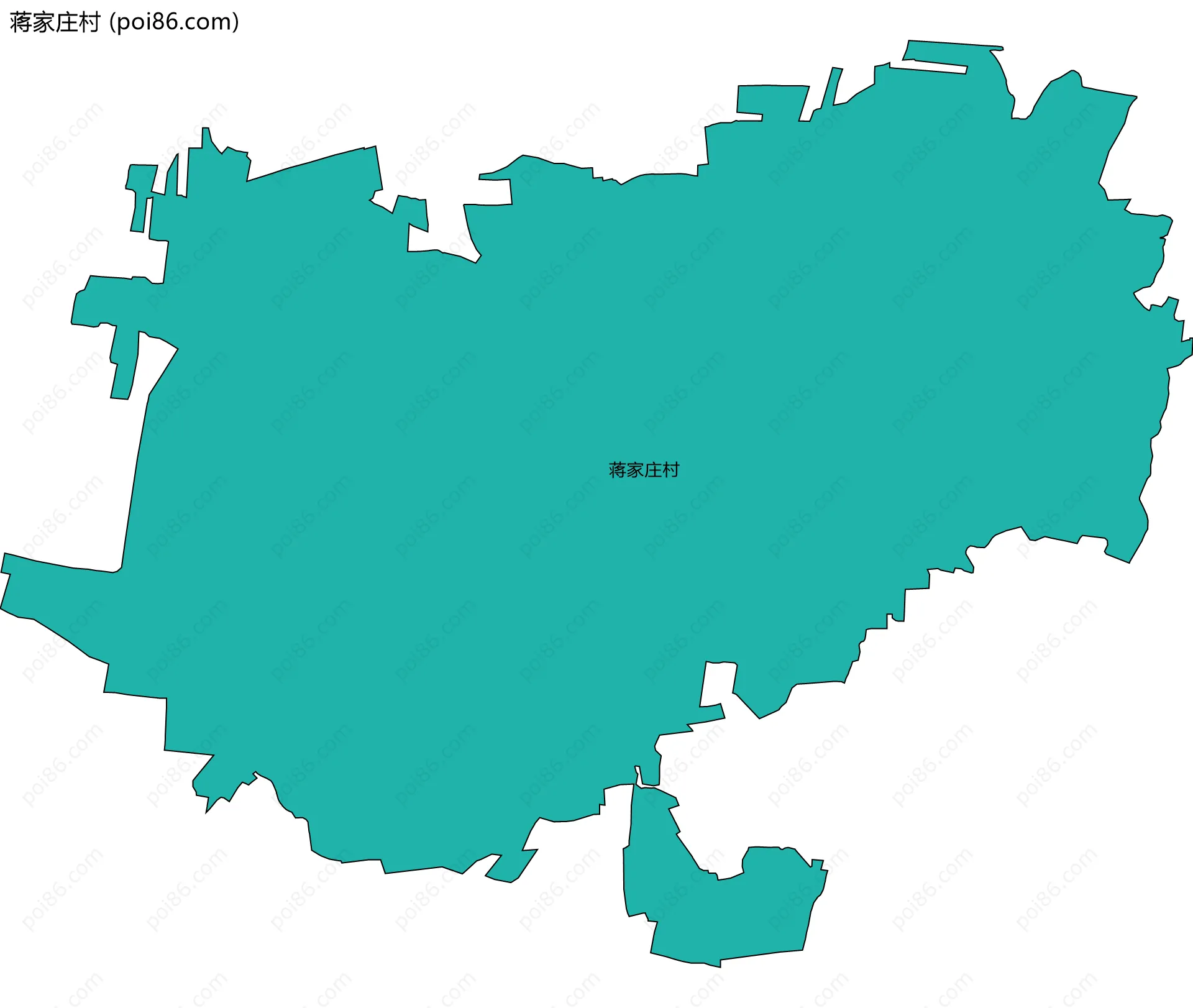 蒋家庄村边界地图