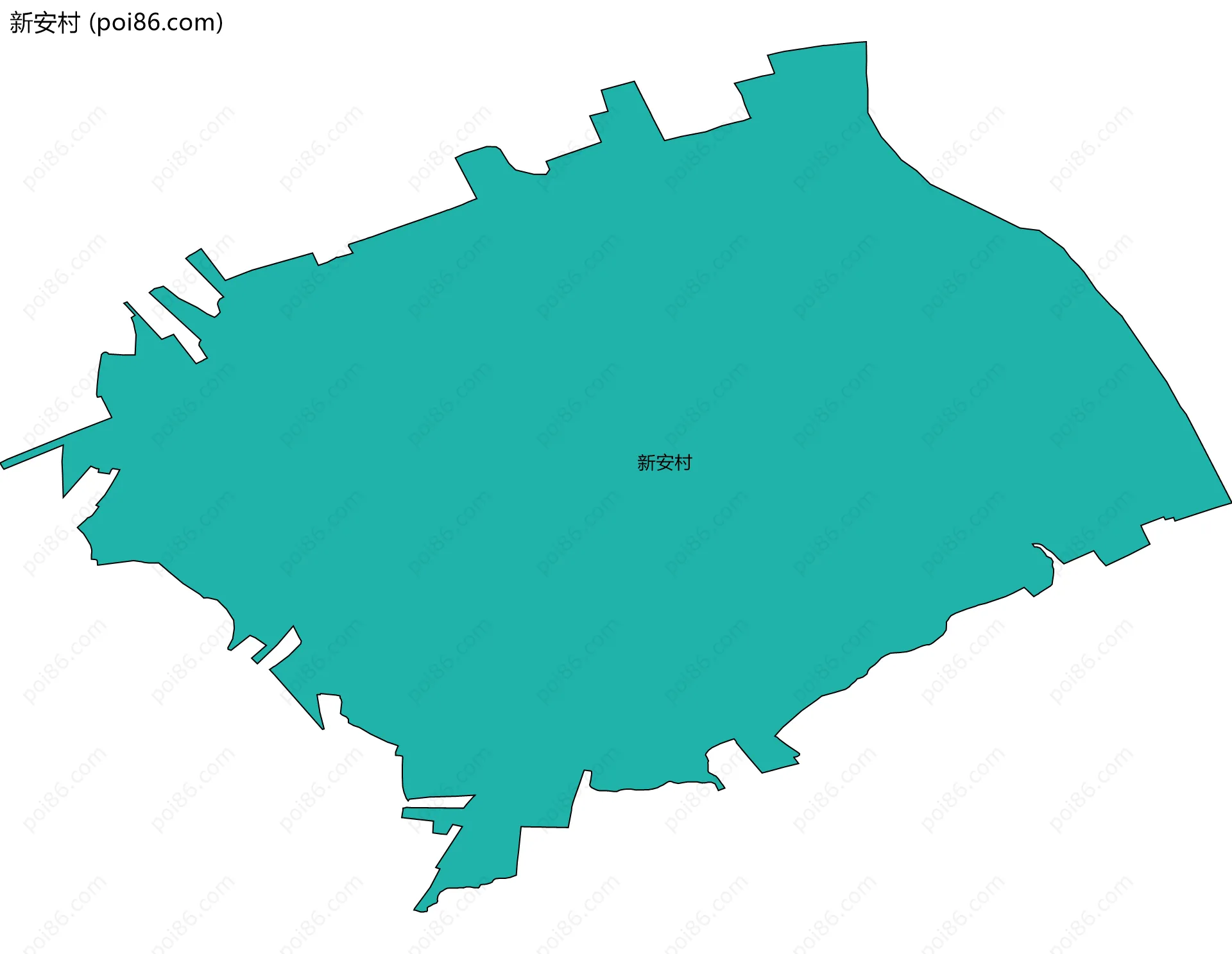 新安村边界地图