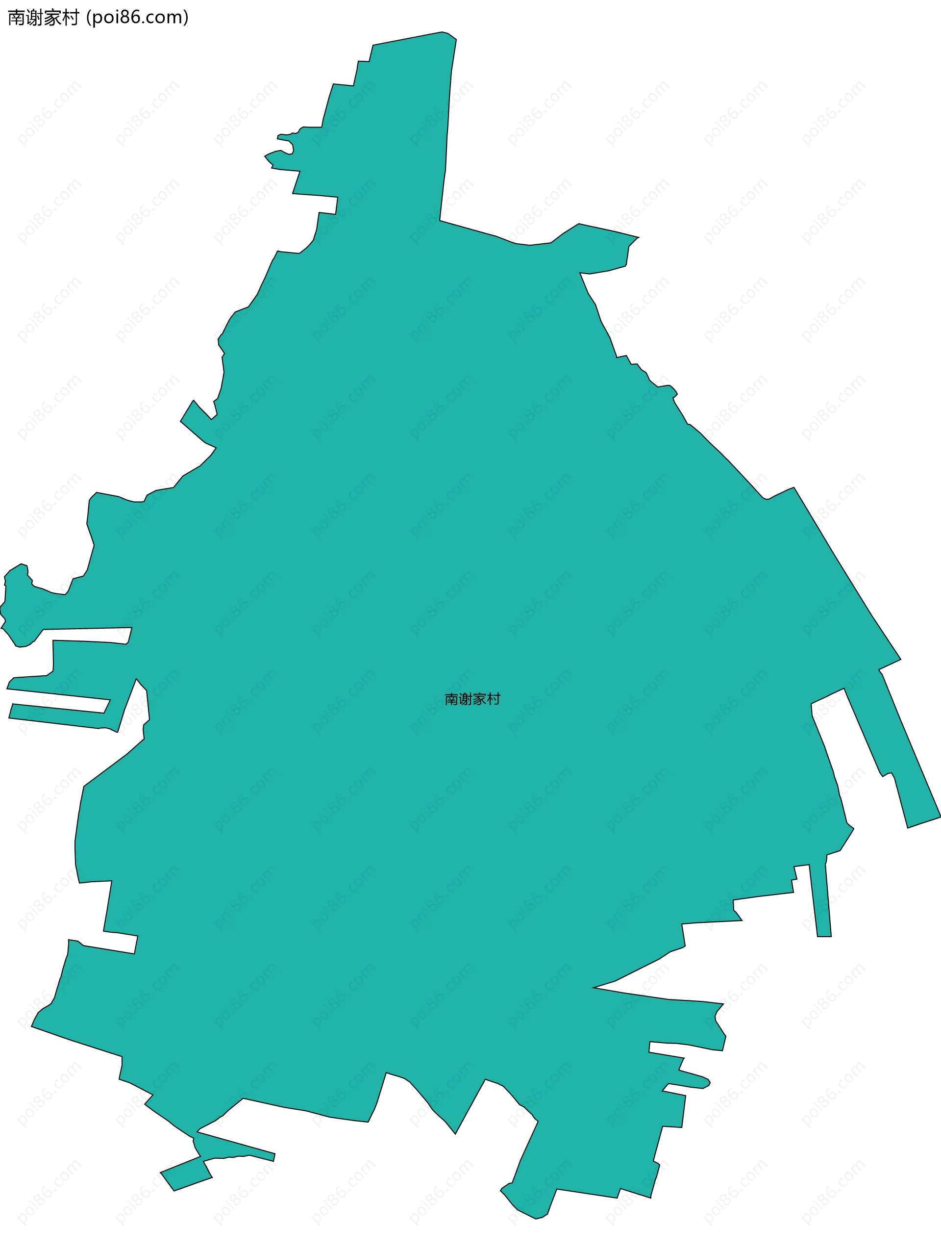南谢家村边界地图