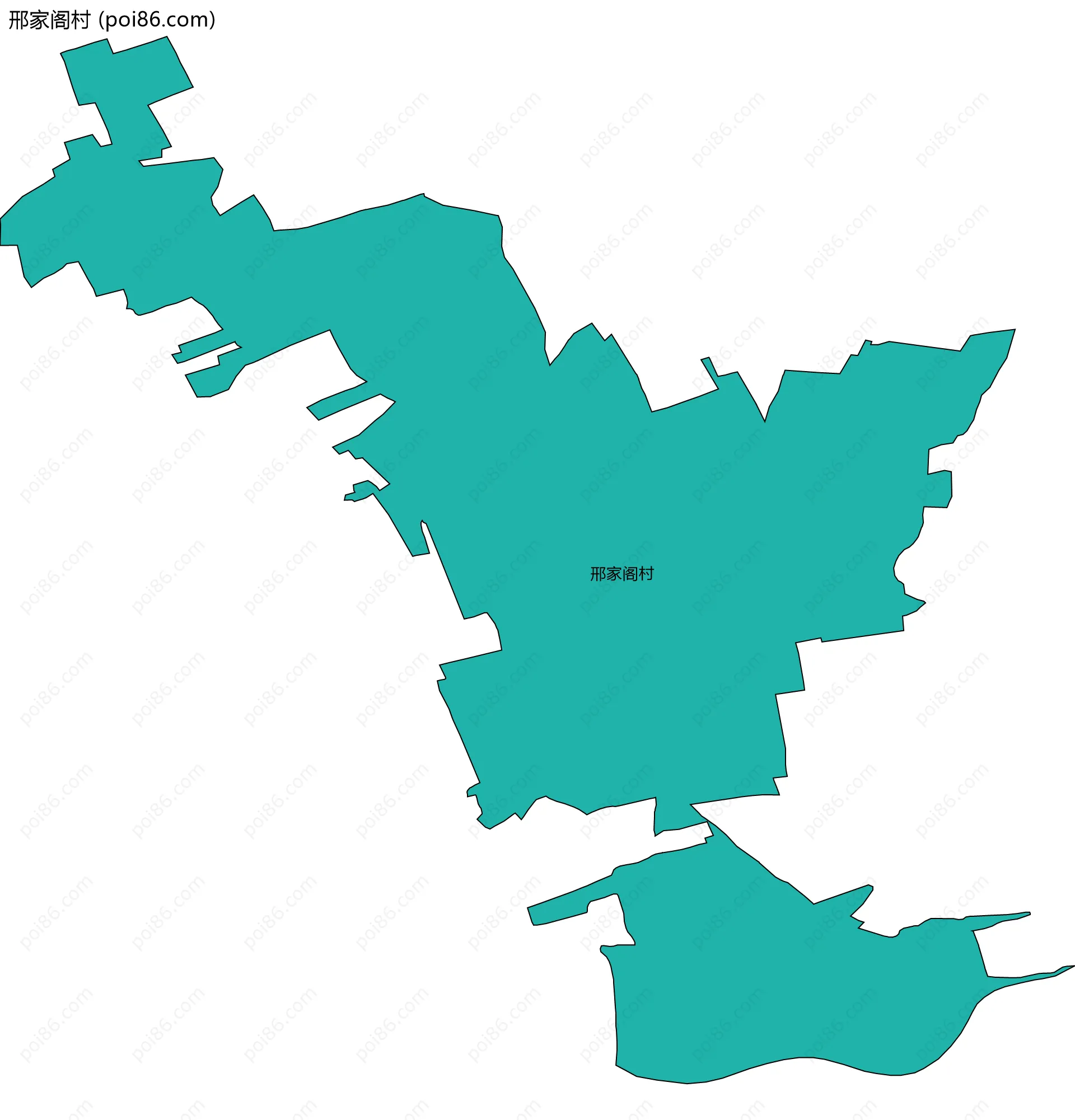 邢家阁村边界地图