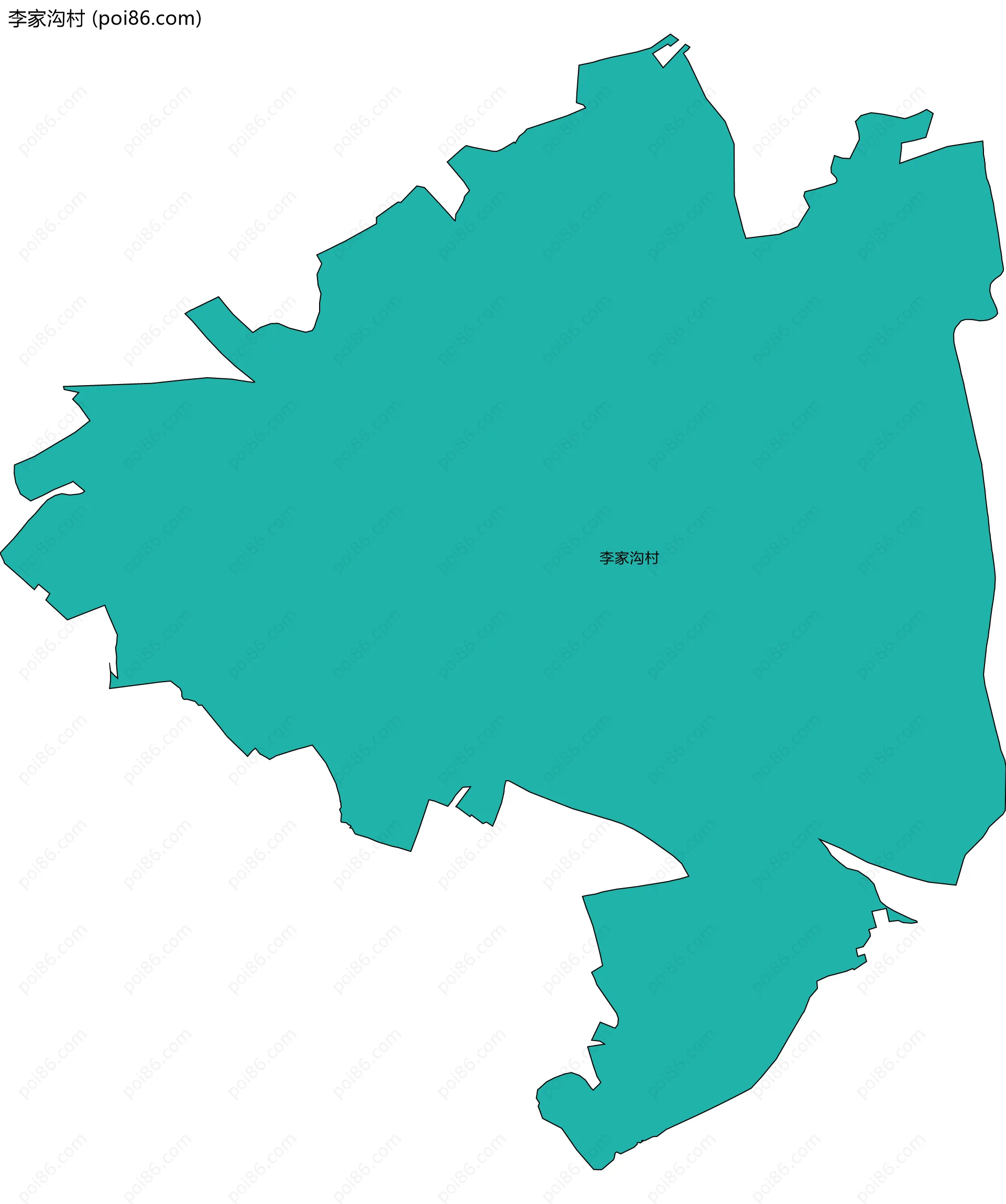 李家沟村边界地图
