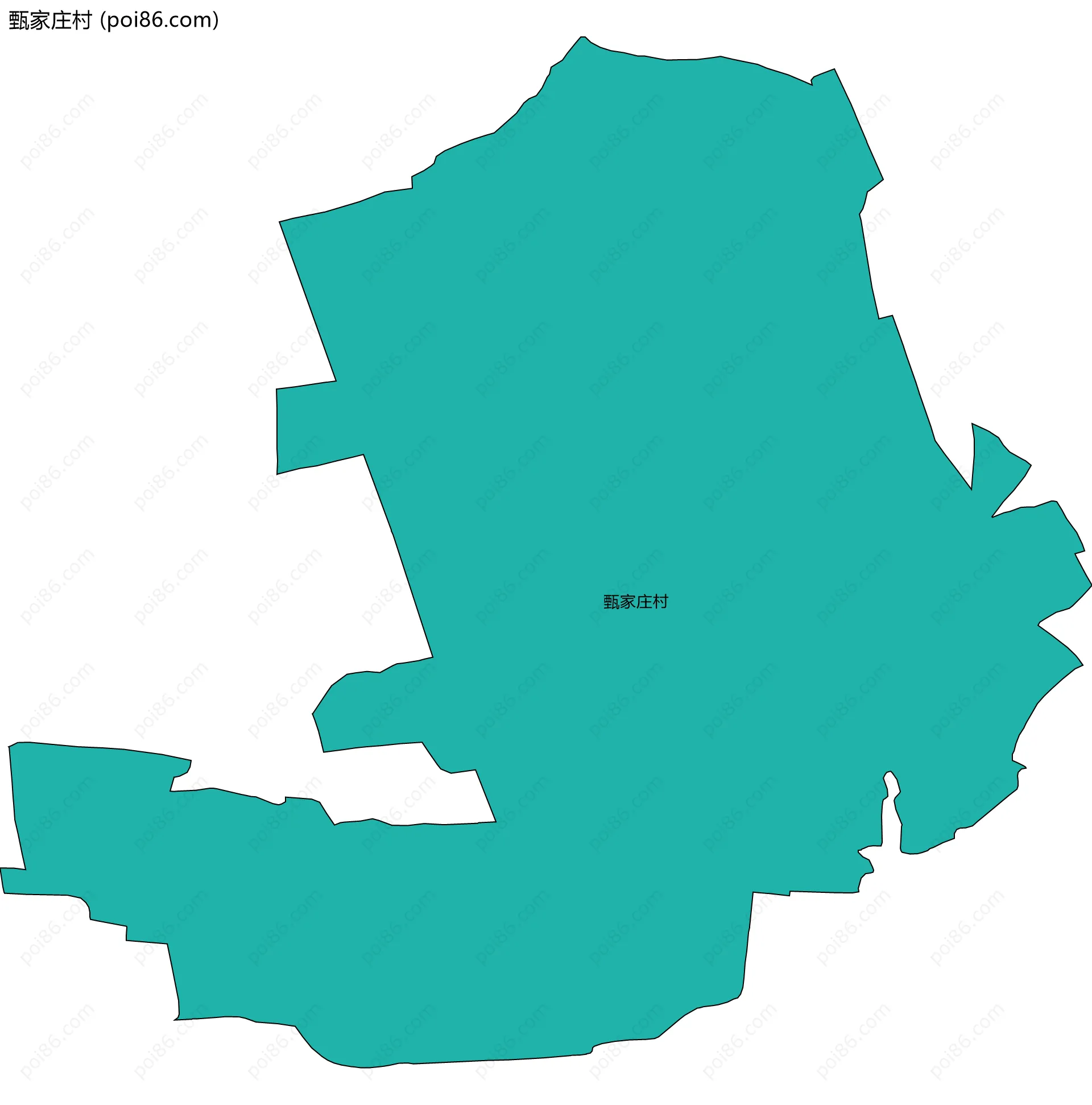 甄家庄村边界地图