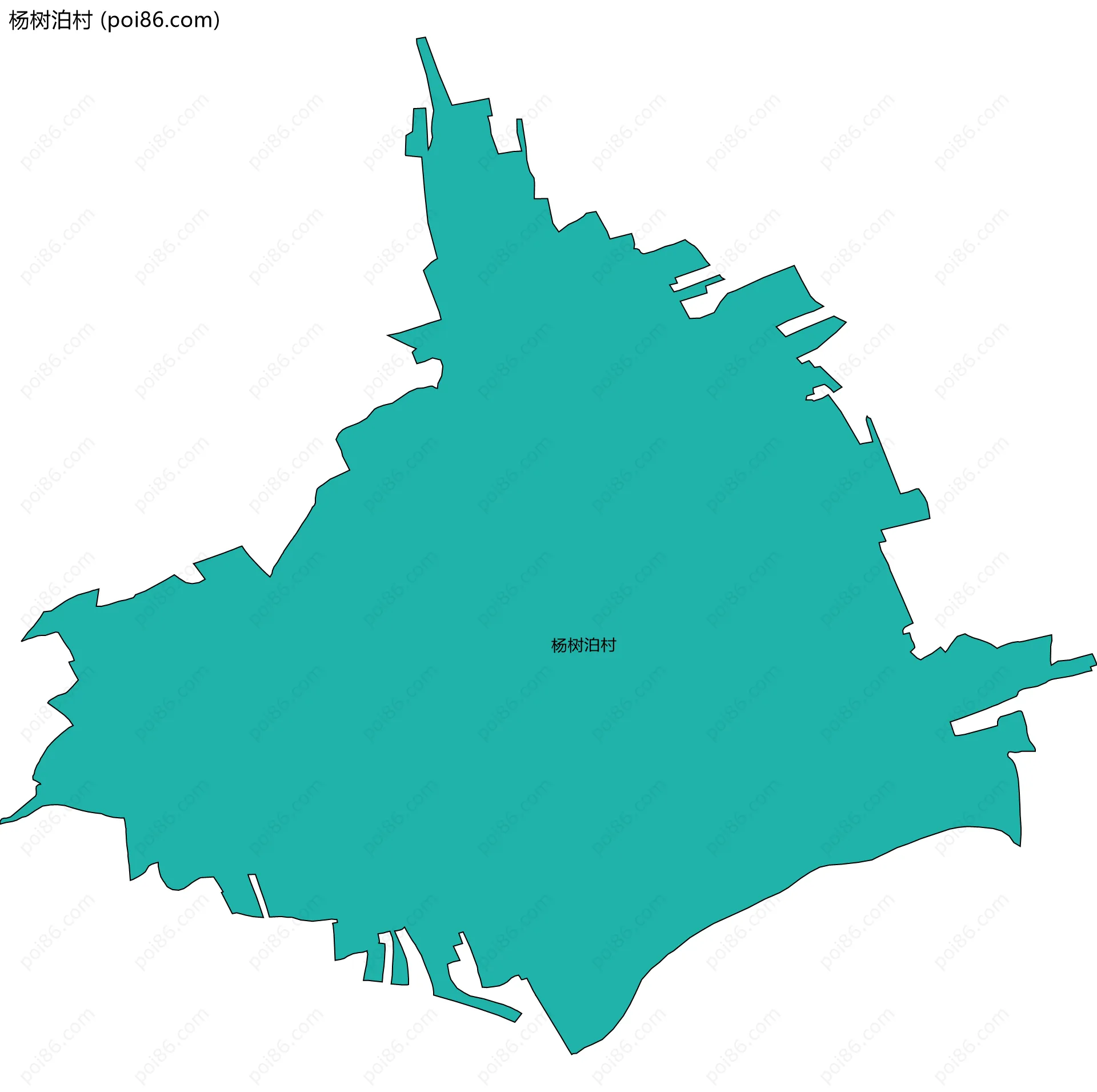 杨树泊村边界地图