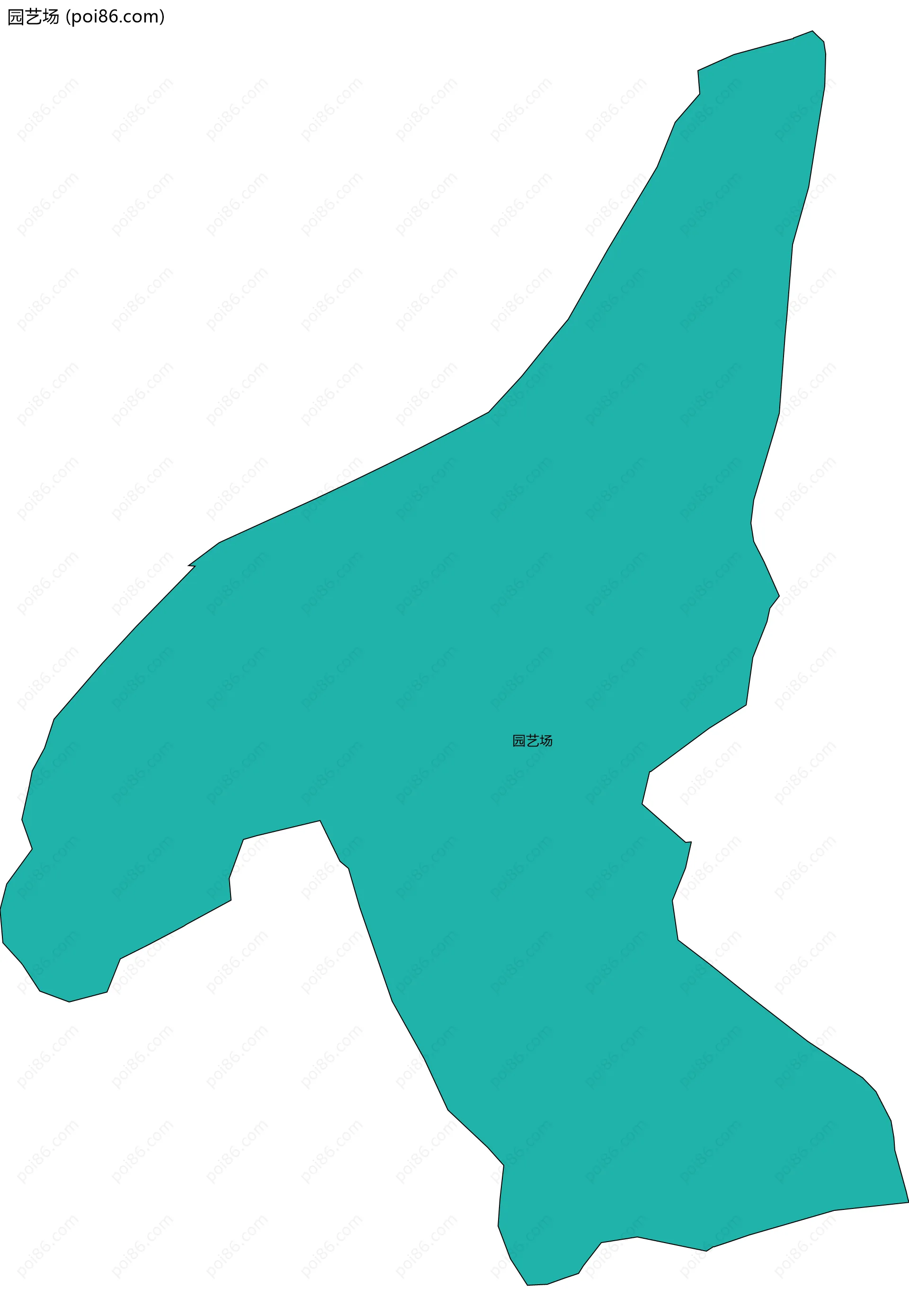 园艺场边界地图