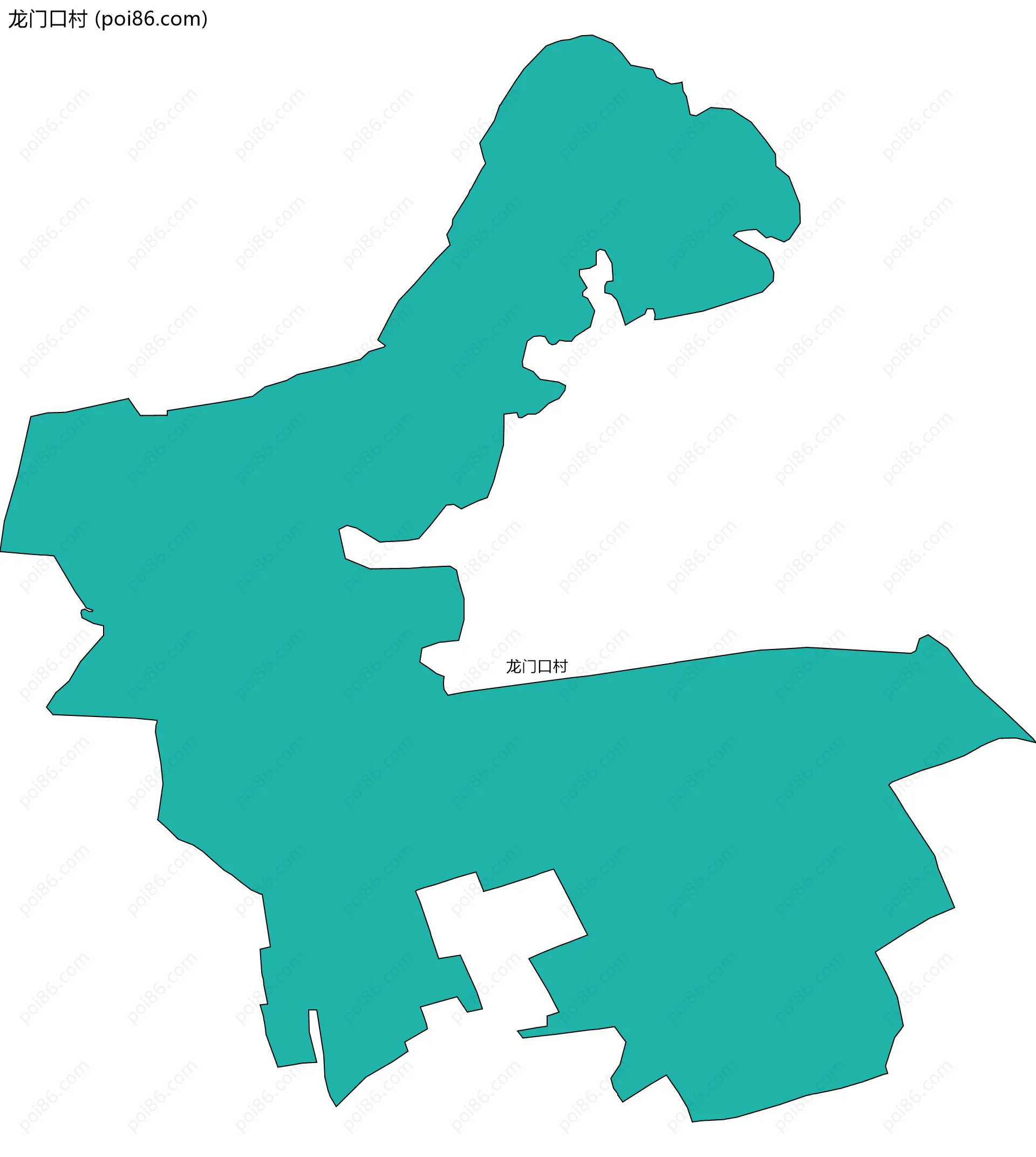 龙门口村边界地图