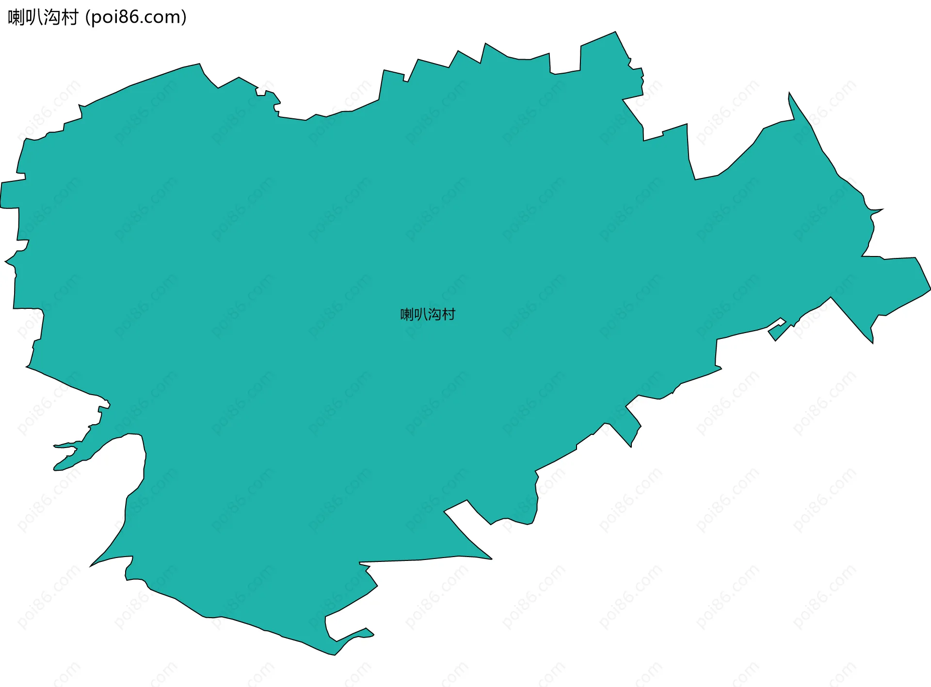 喇叭沟村边界地图