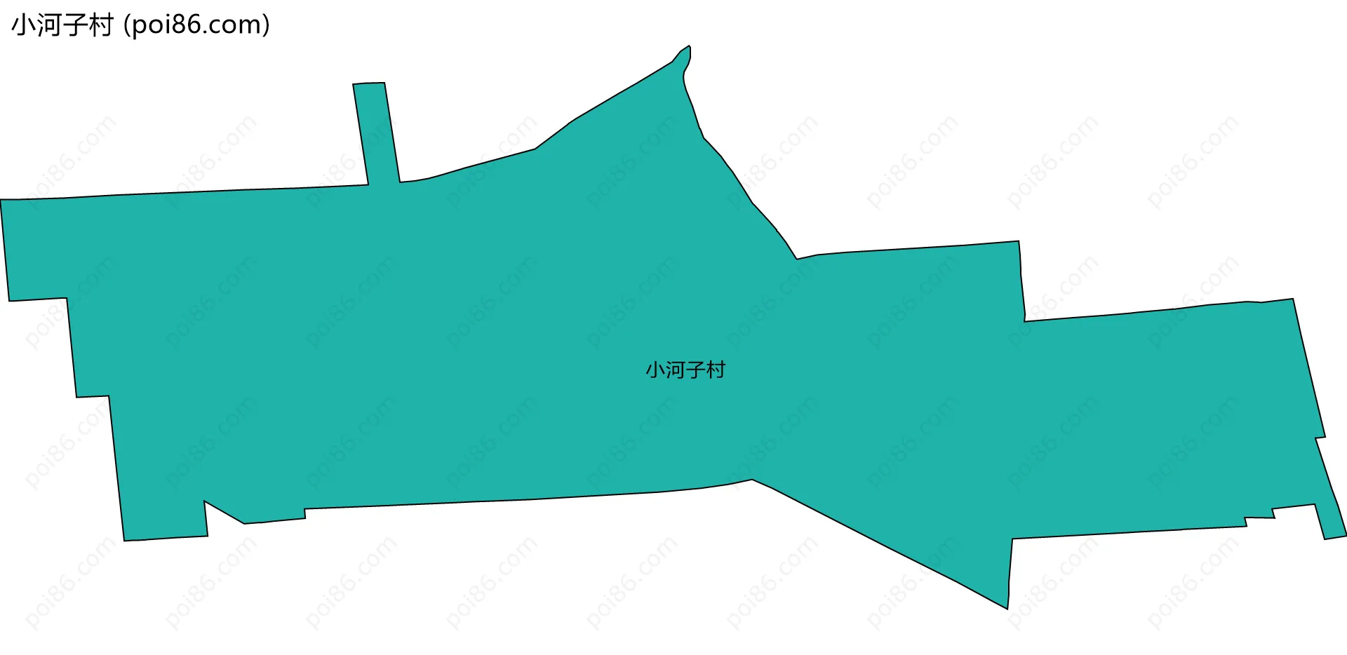 小河子村边界地图