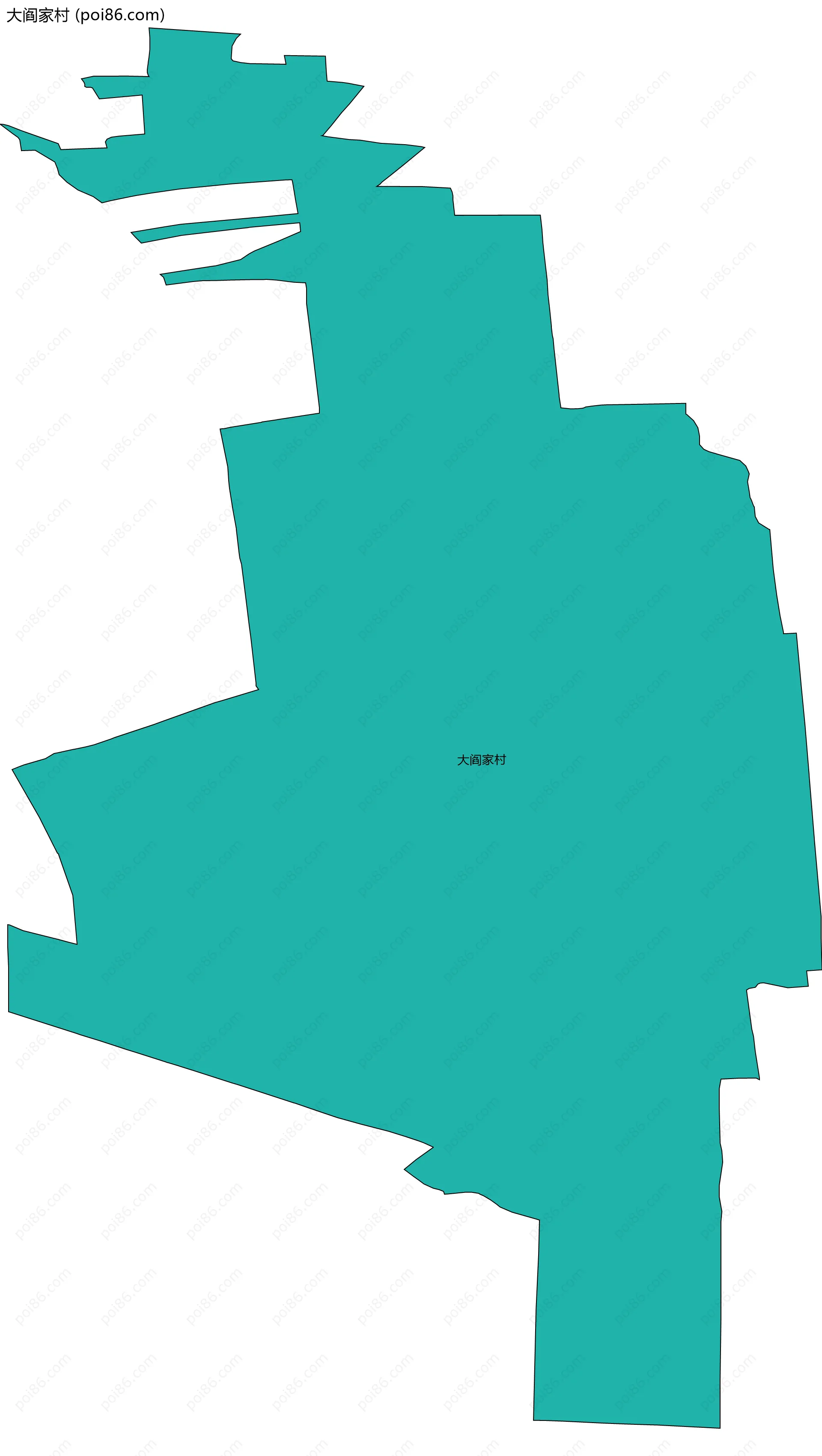 大阎家村边界地图