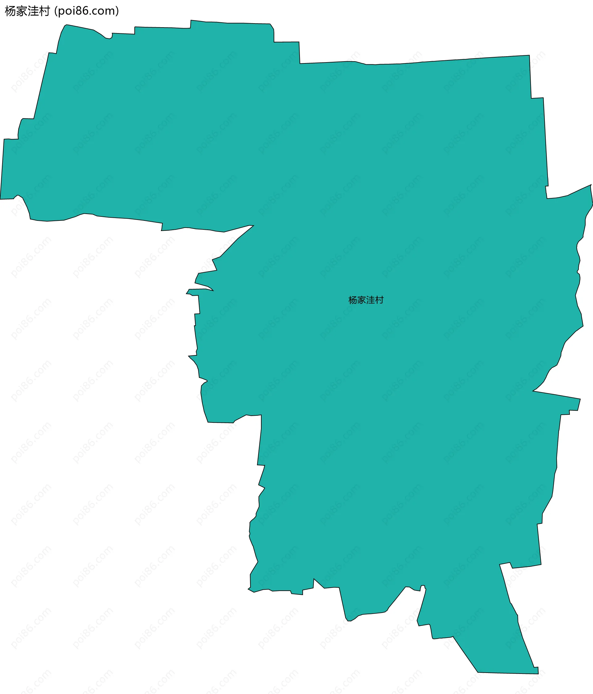 杨家洼村边界地图