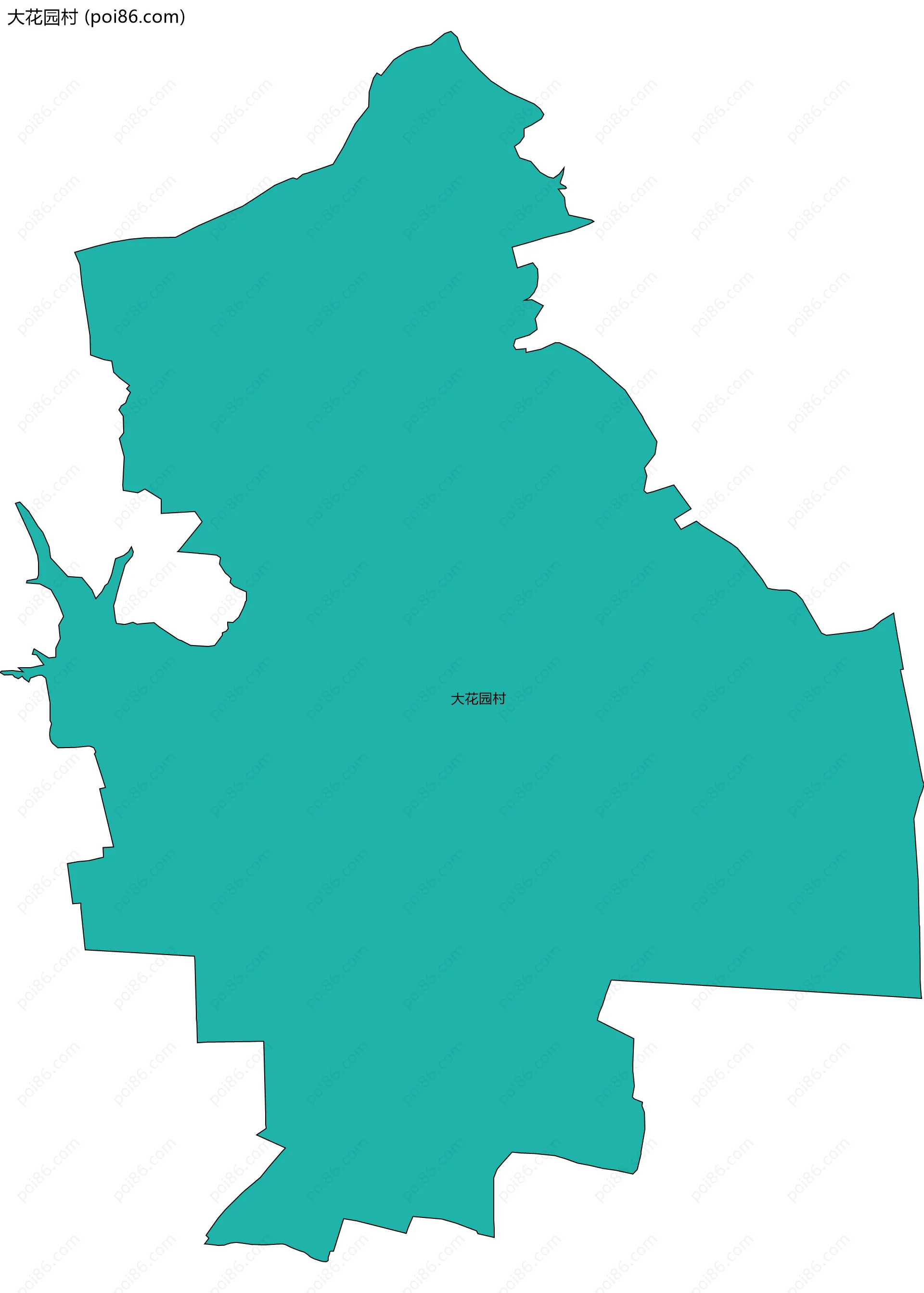 大花园村边界地图