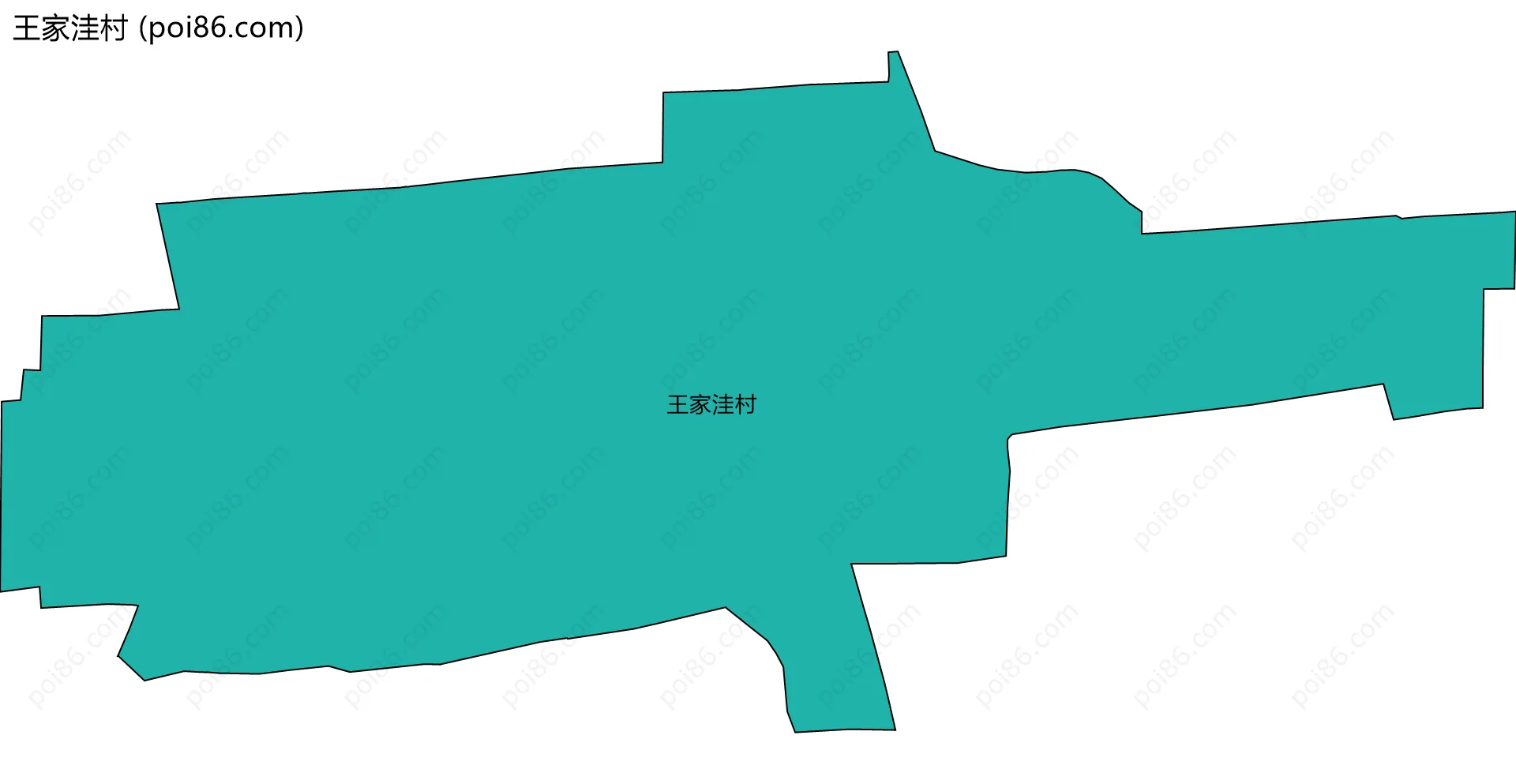 王家洼村边界地图