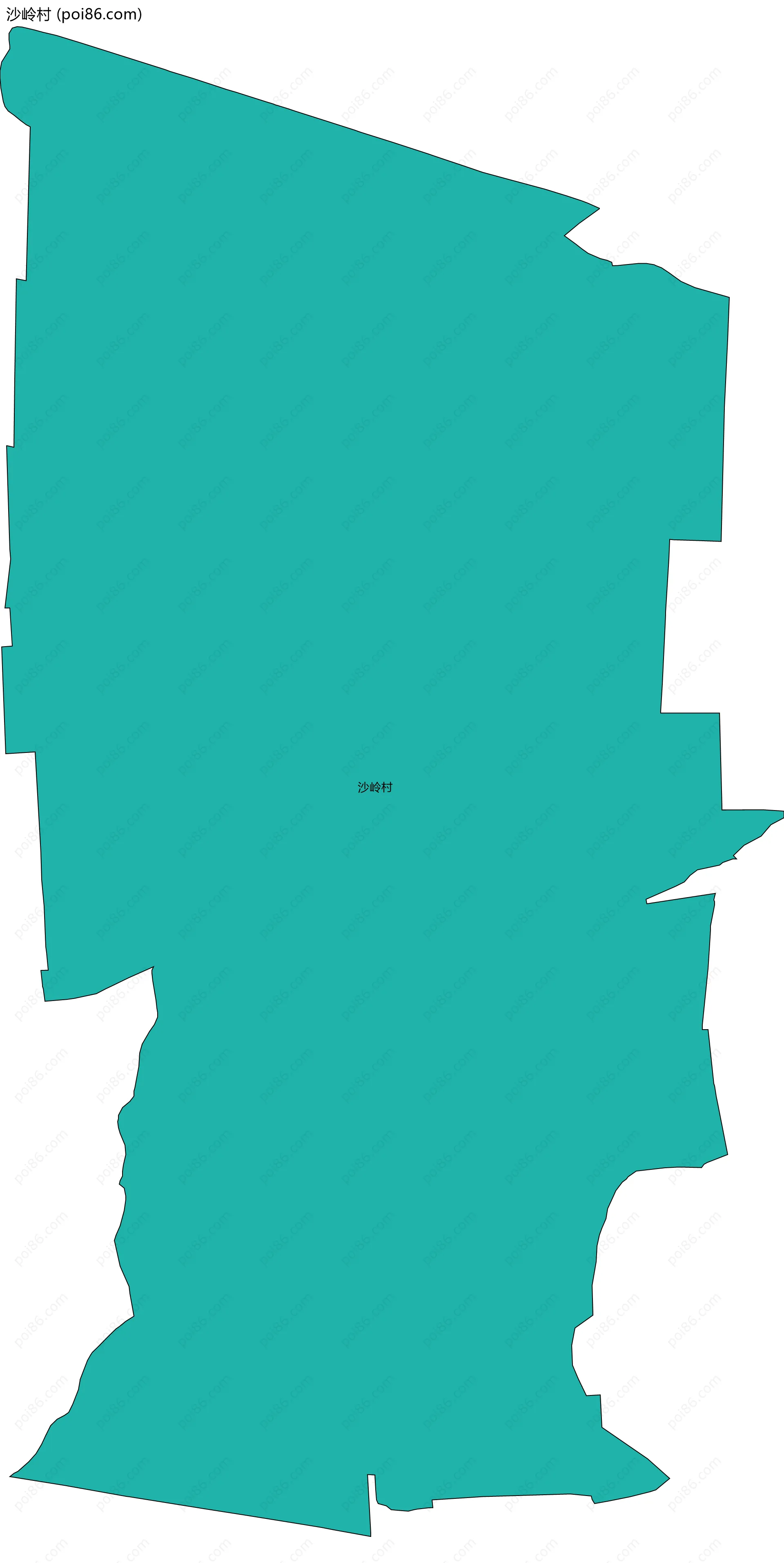 沙岭村边界地图