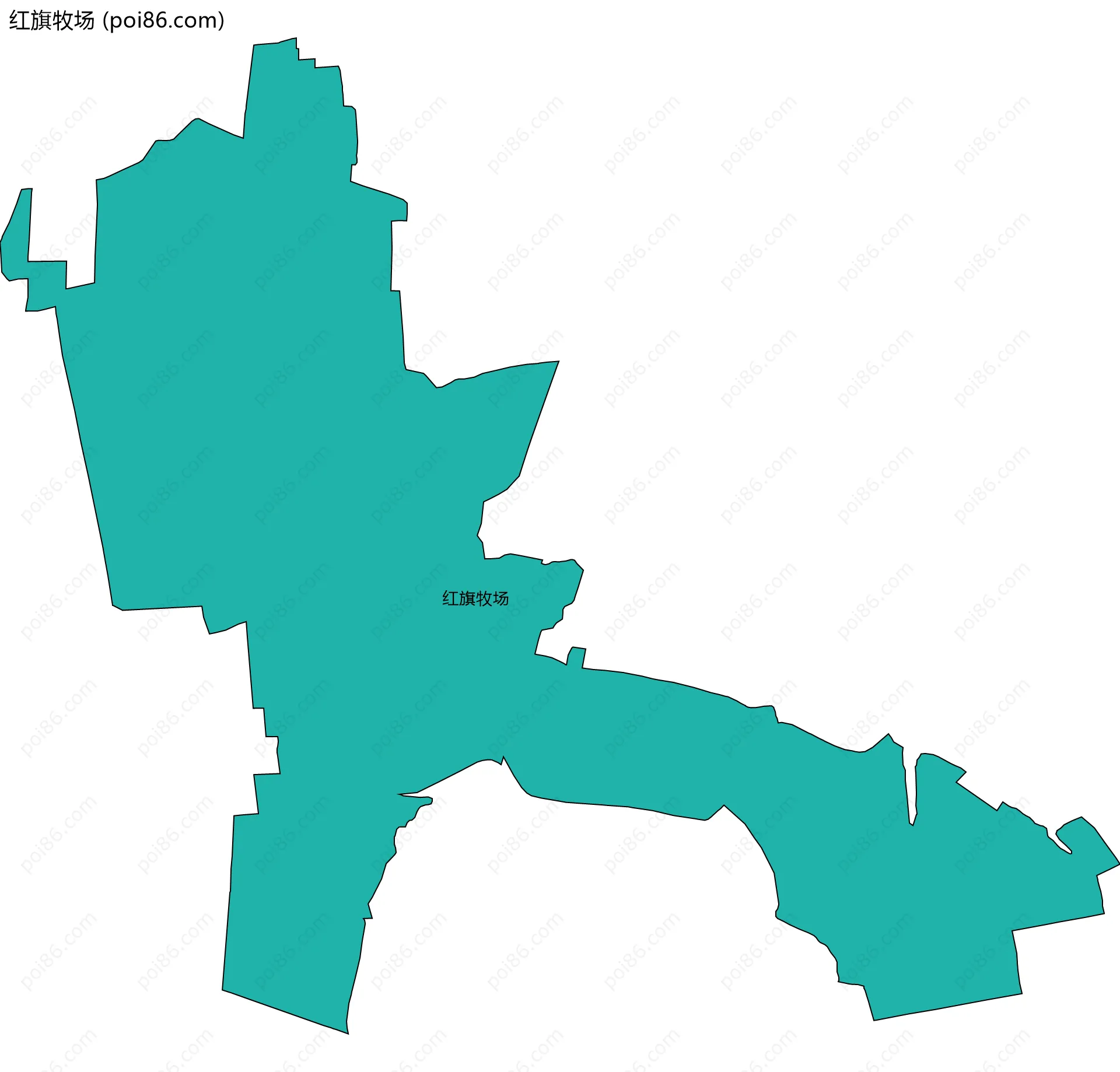 红旗牧场边界地图
