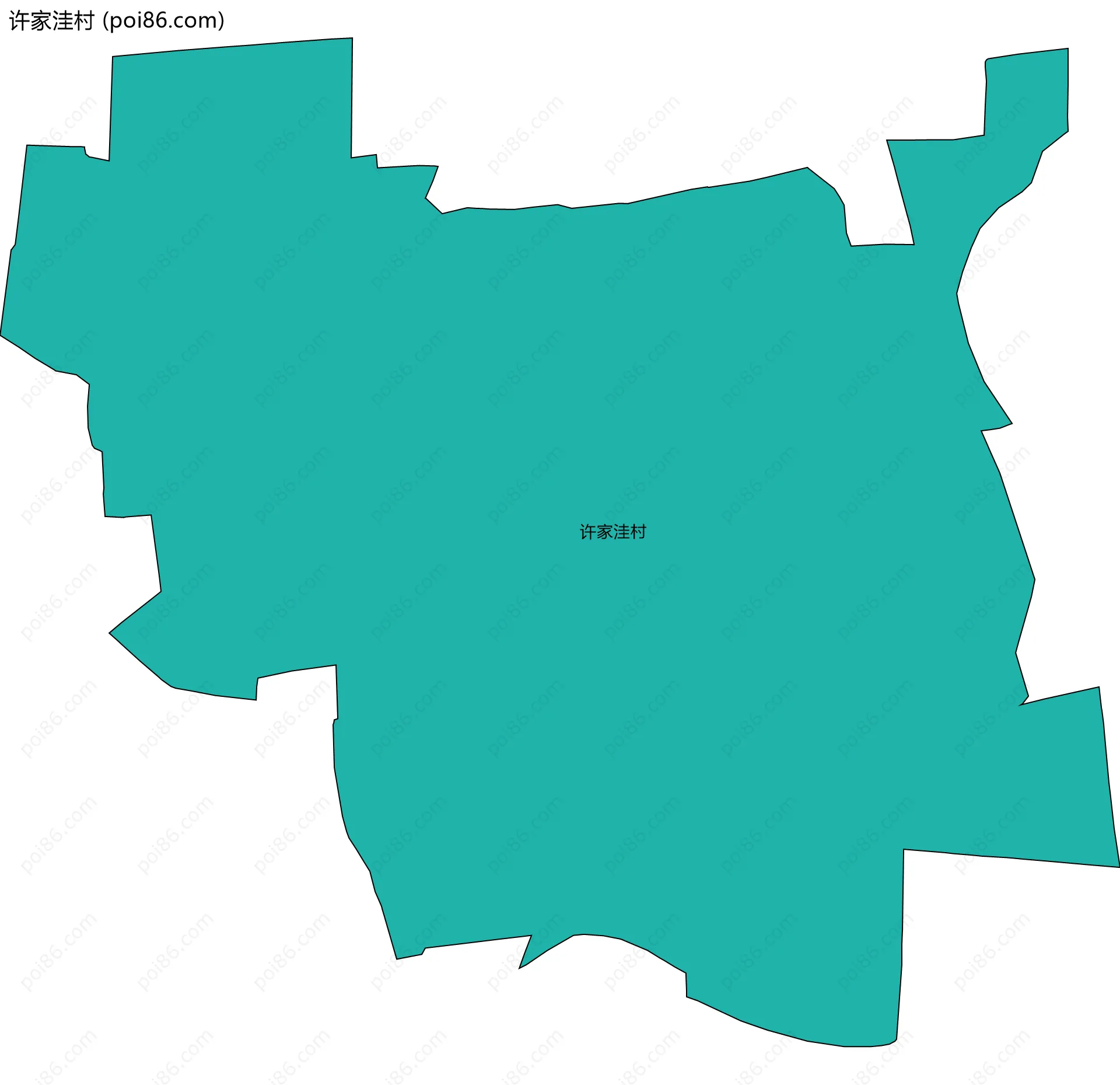 许家洼村边界地图