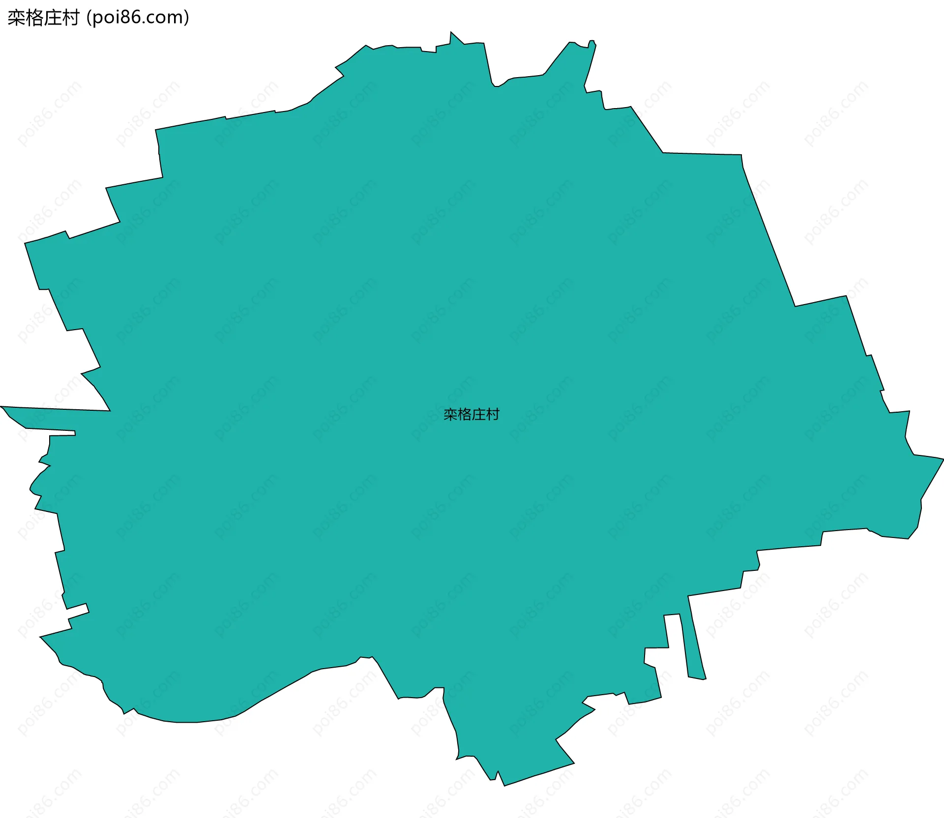 栾格庄村边界地图