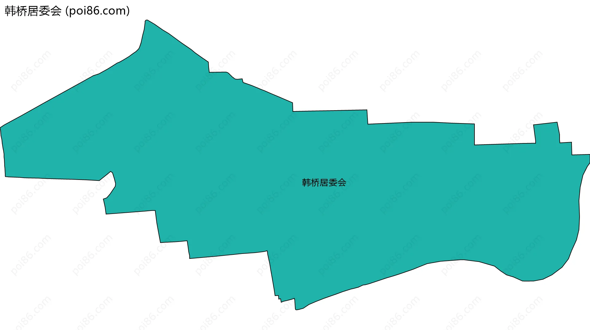 韩桥居委会边界地图