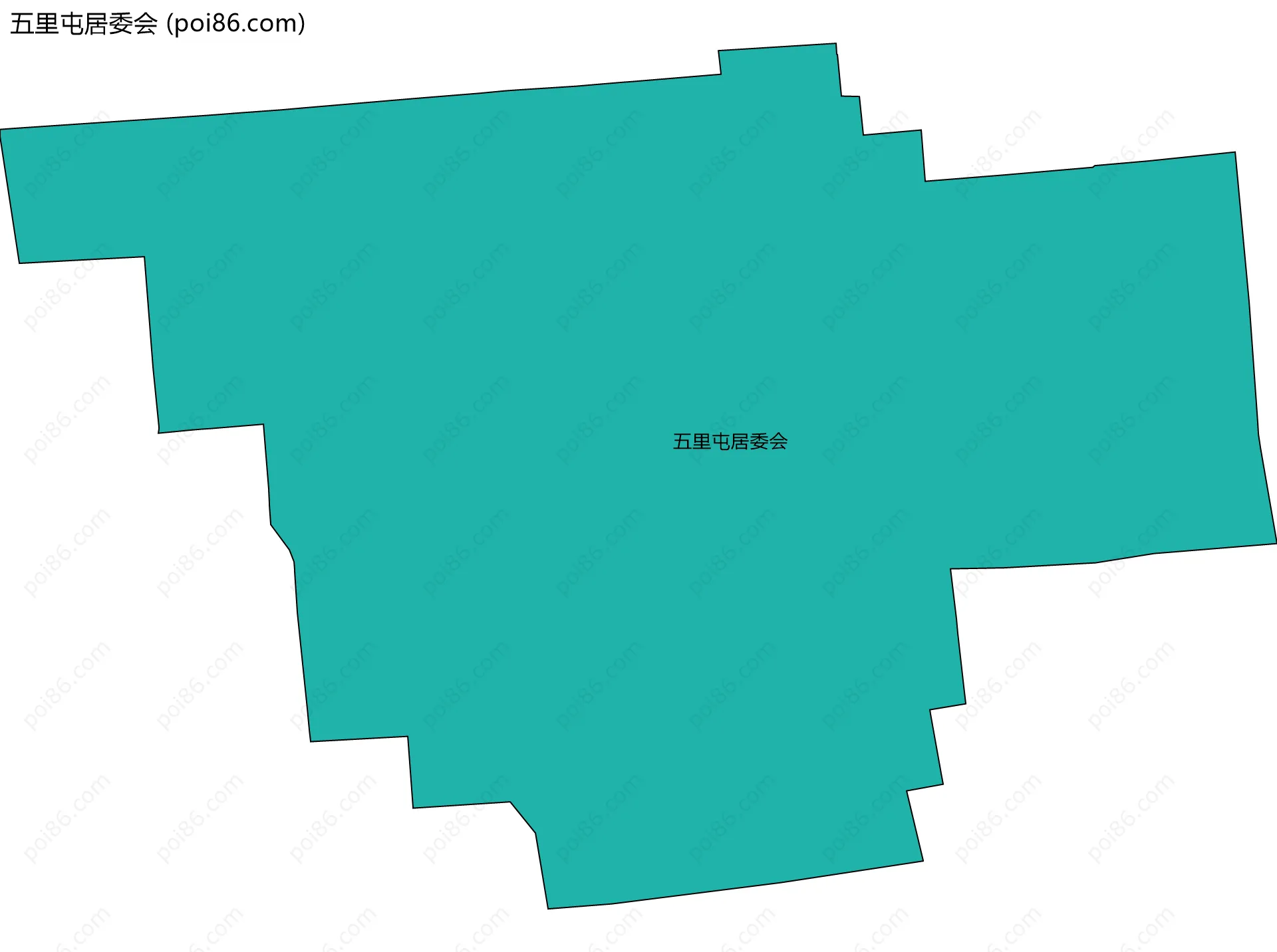 五里屯居委会边界地图