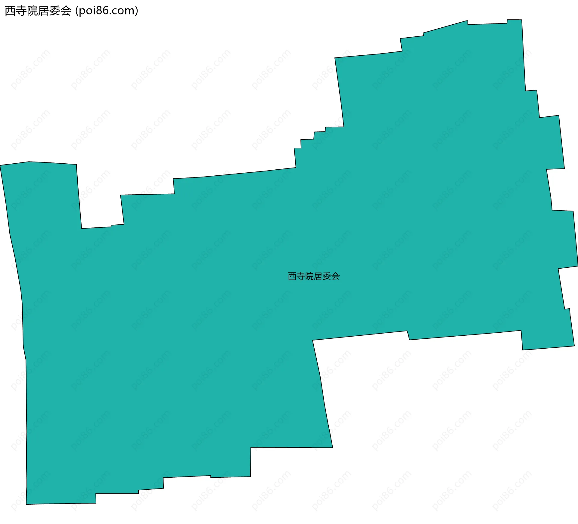 西寺院居委会边界地图