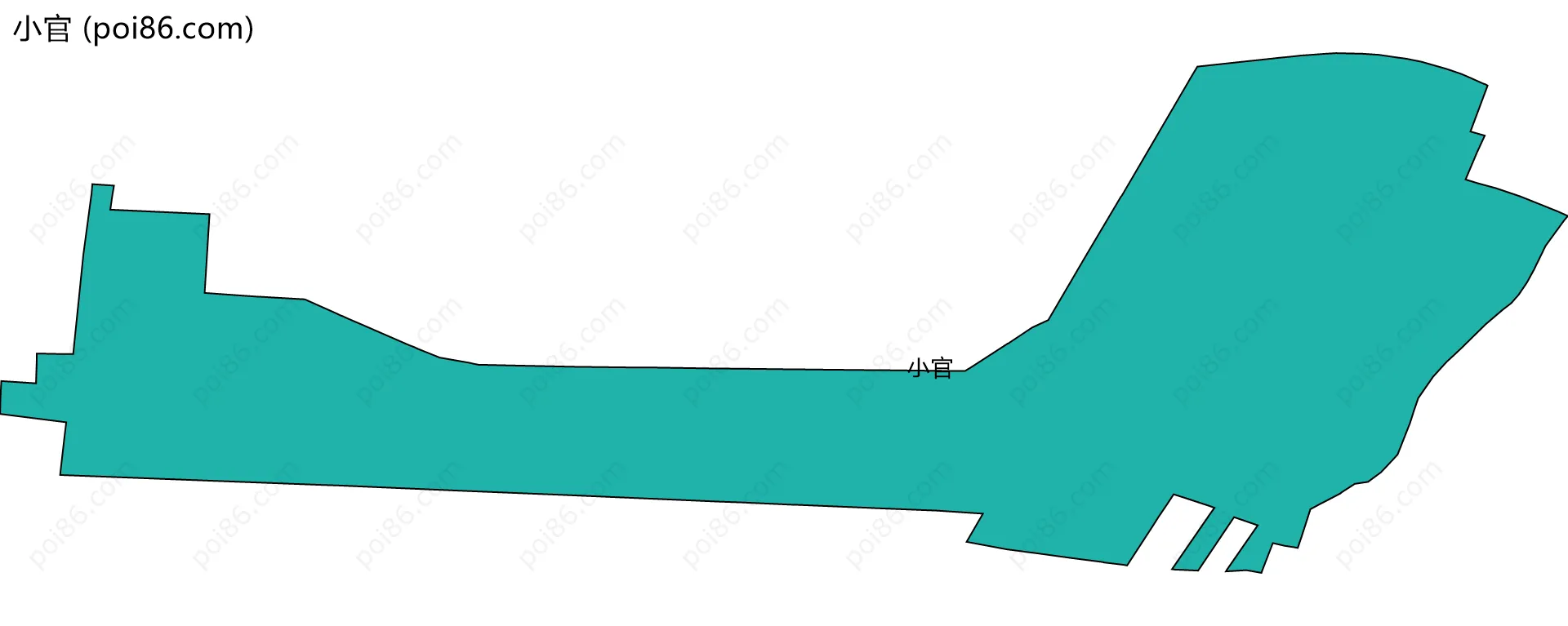 小官边界地图
