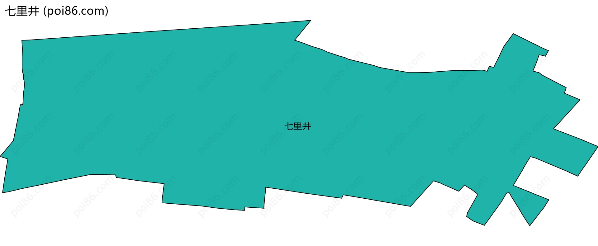 七里井边界地图