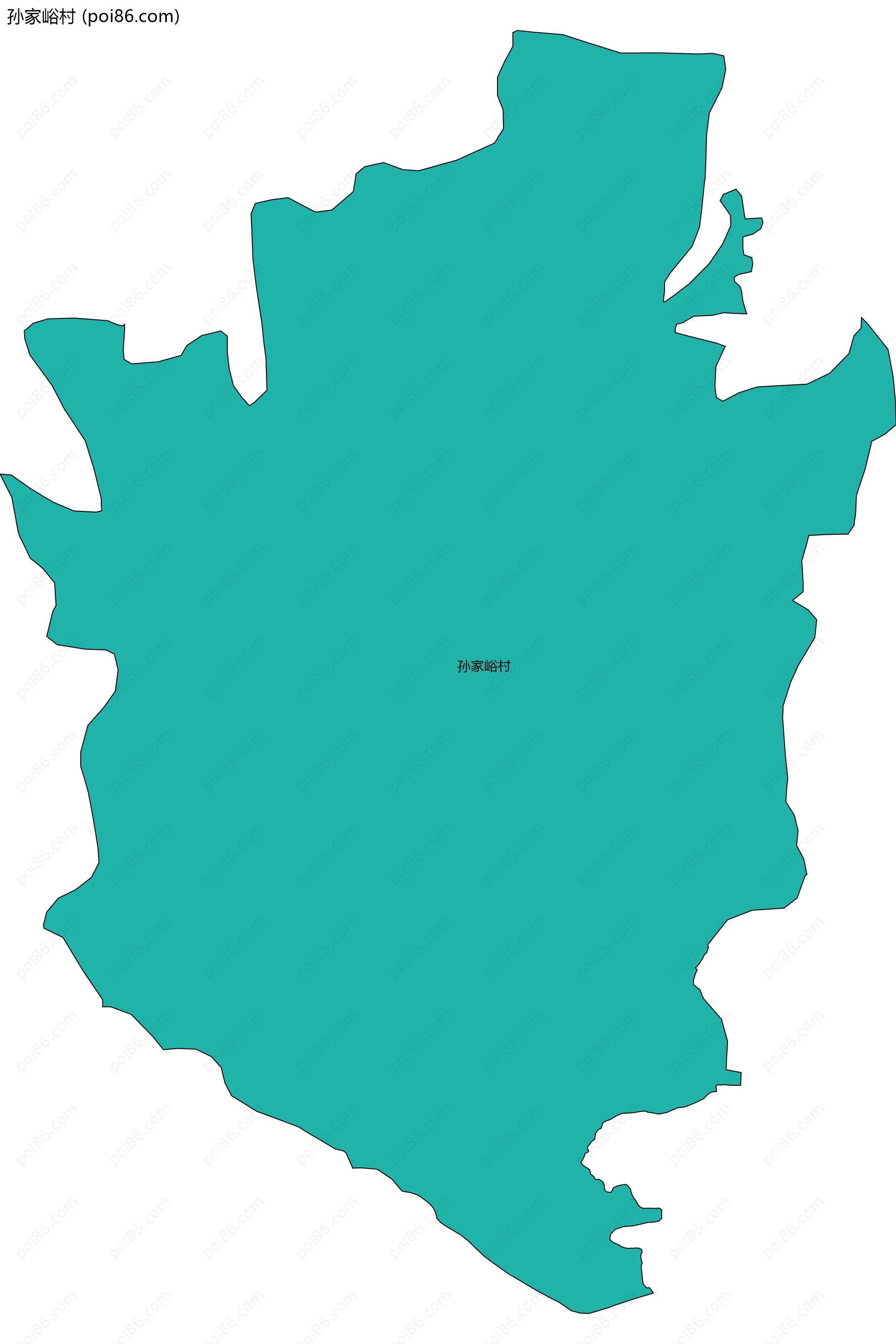 孙家峪村边界地图