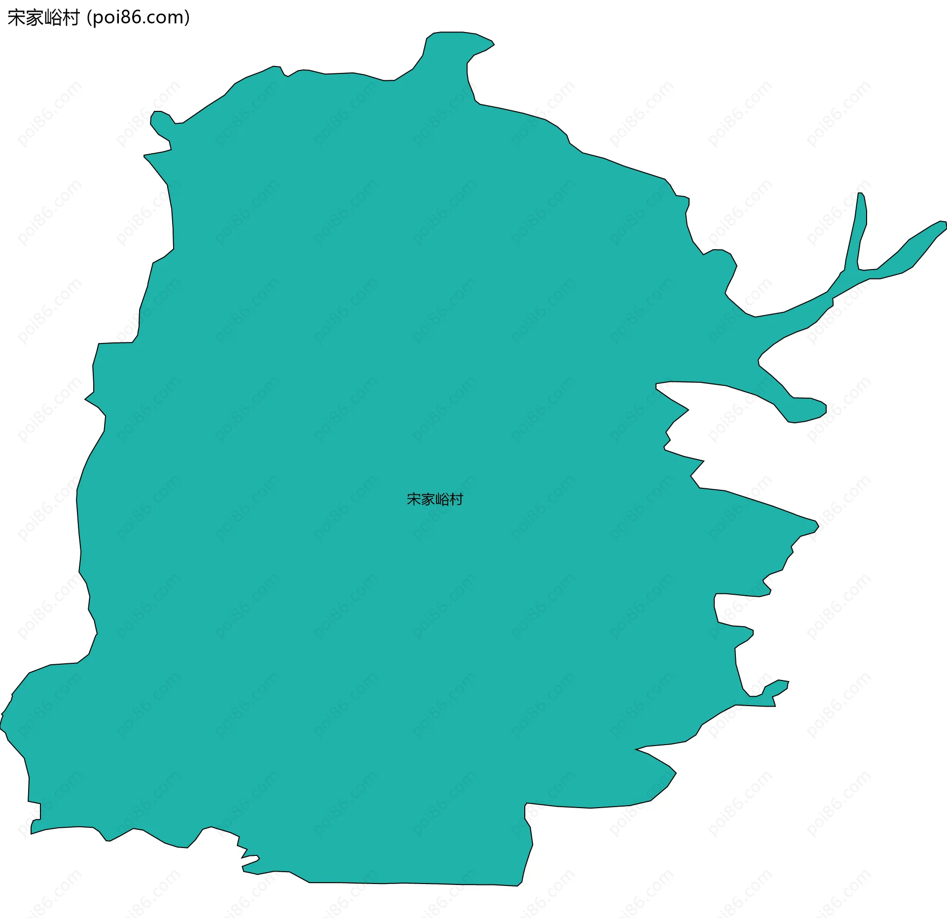 宋家峪村边界地图