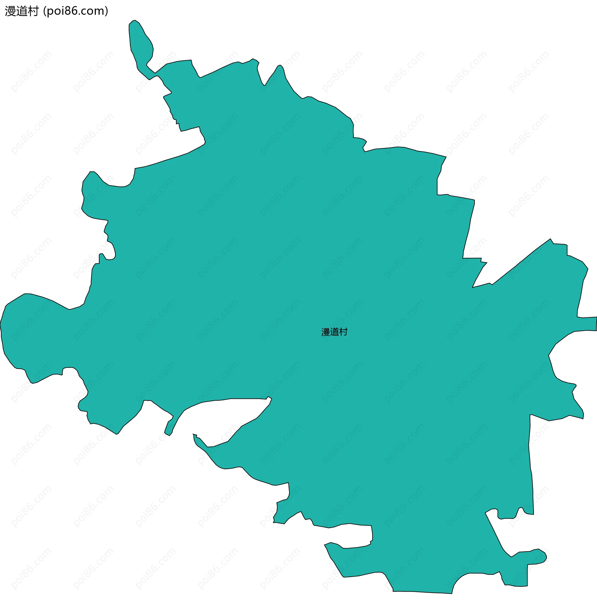 漫道村边界地图
