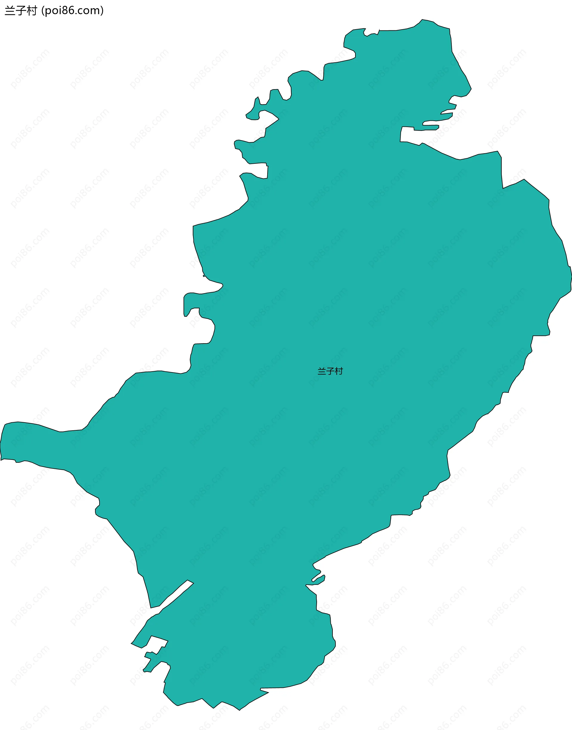 兰子村边界地图