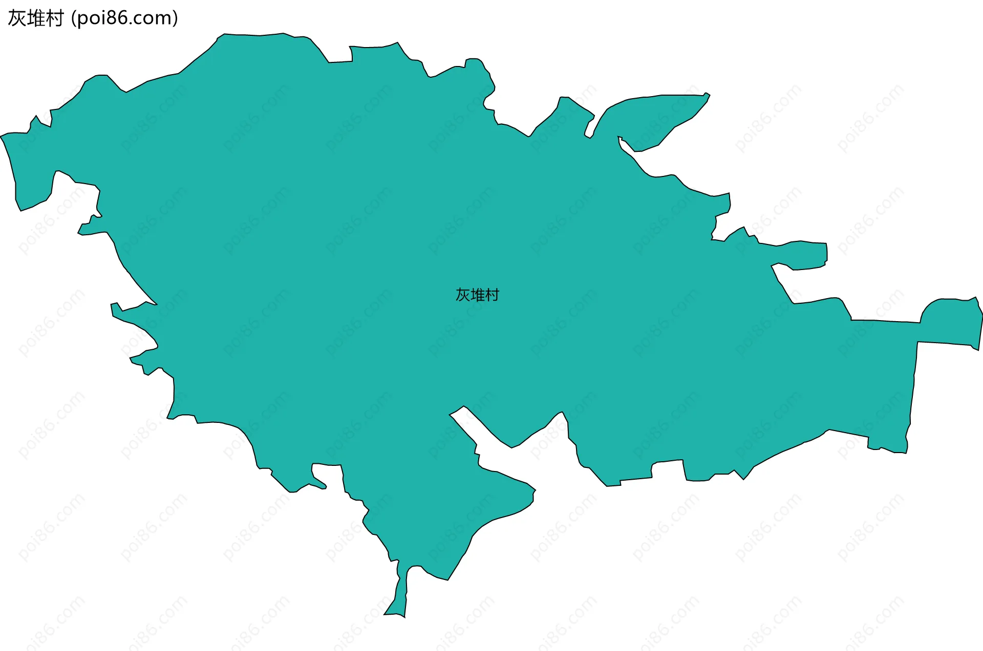 灰堆村边界地图