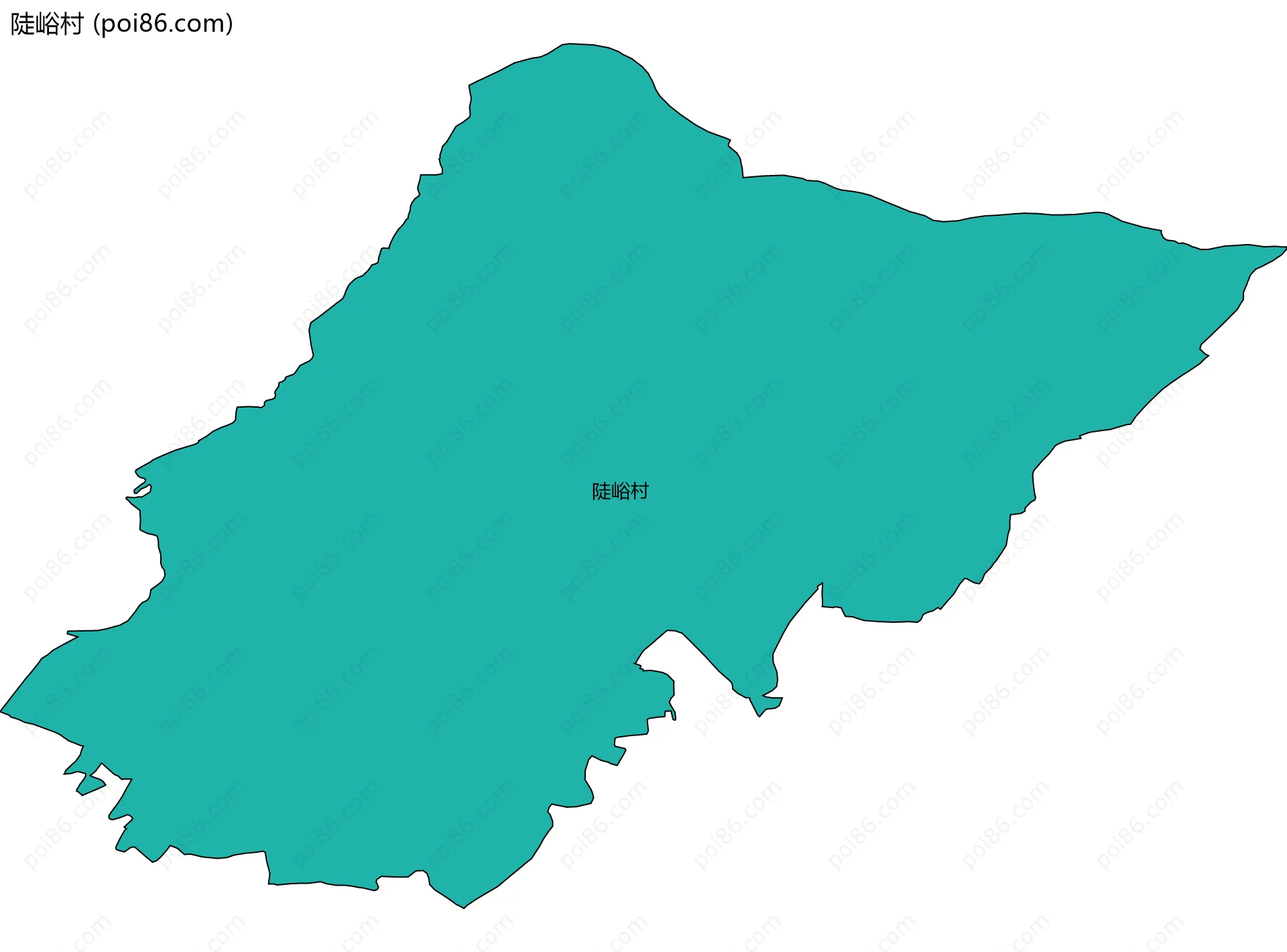 陡峪村边界地图