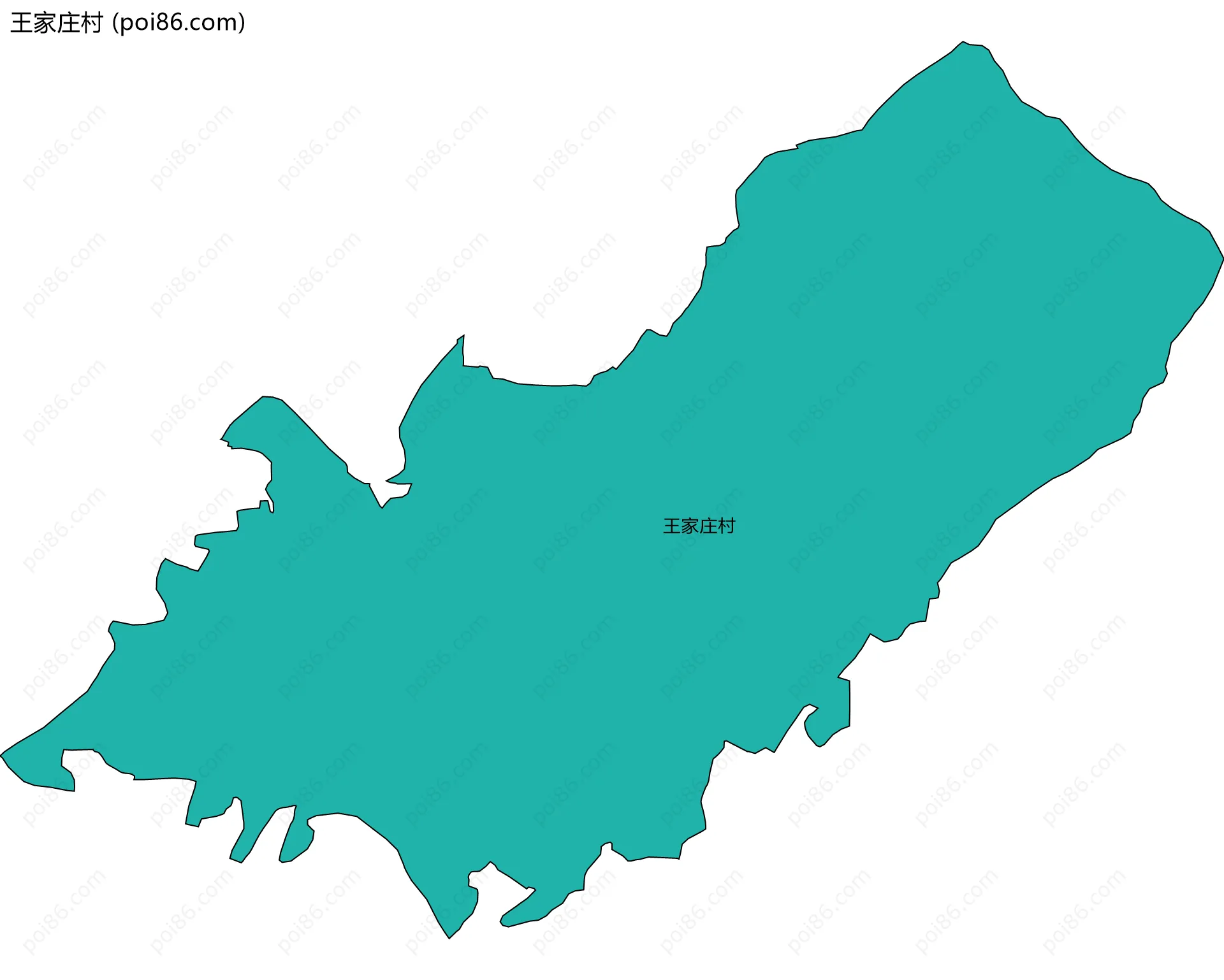 王家庄村边界地图